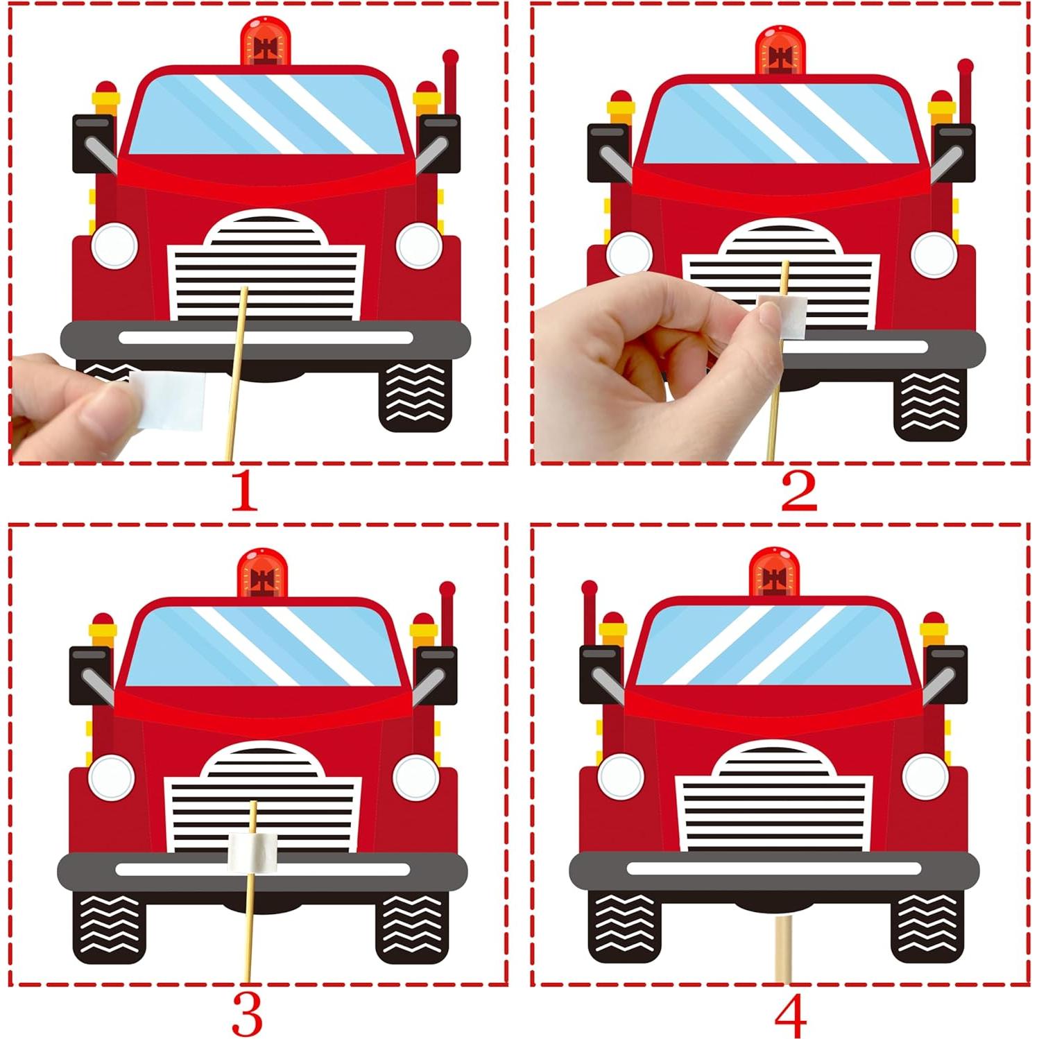 18 Palitos de Centro de Mesa Bombero C L Cooper Life