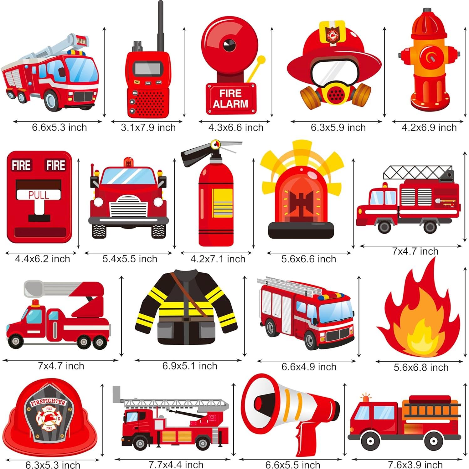 18 Palitos de Centro de Mesa Bombero C L Cooper Life