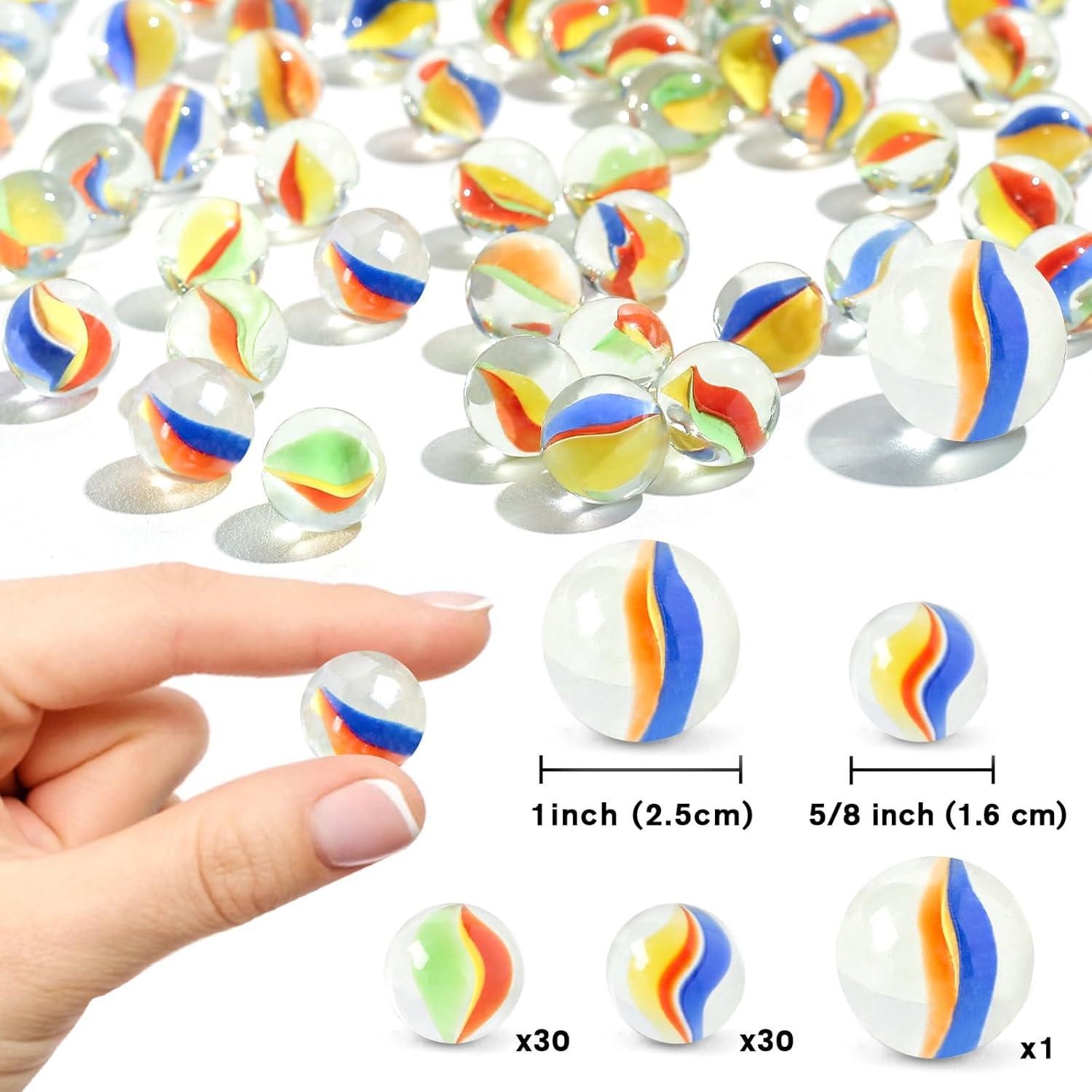 Juego de Canicas POPLAY 61PCS con Caja de Regalo