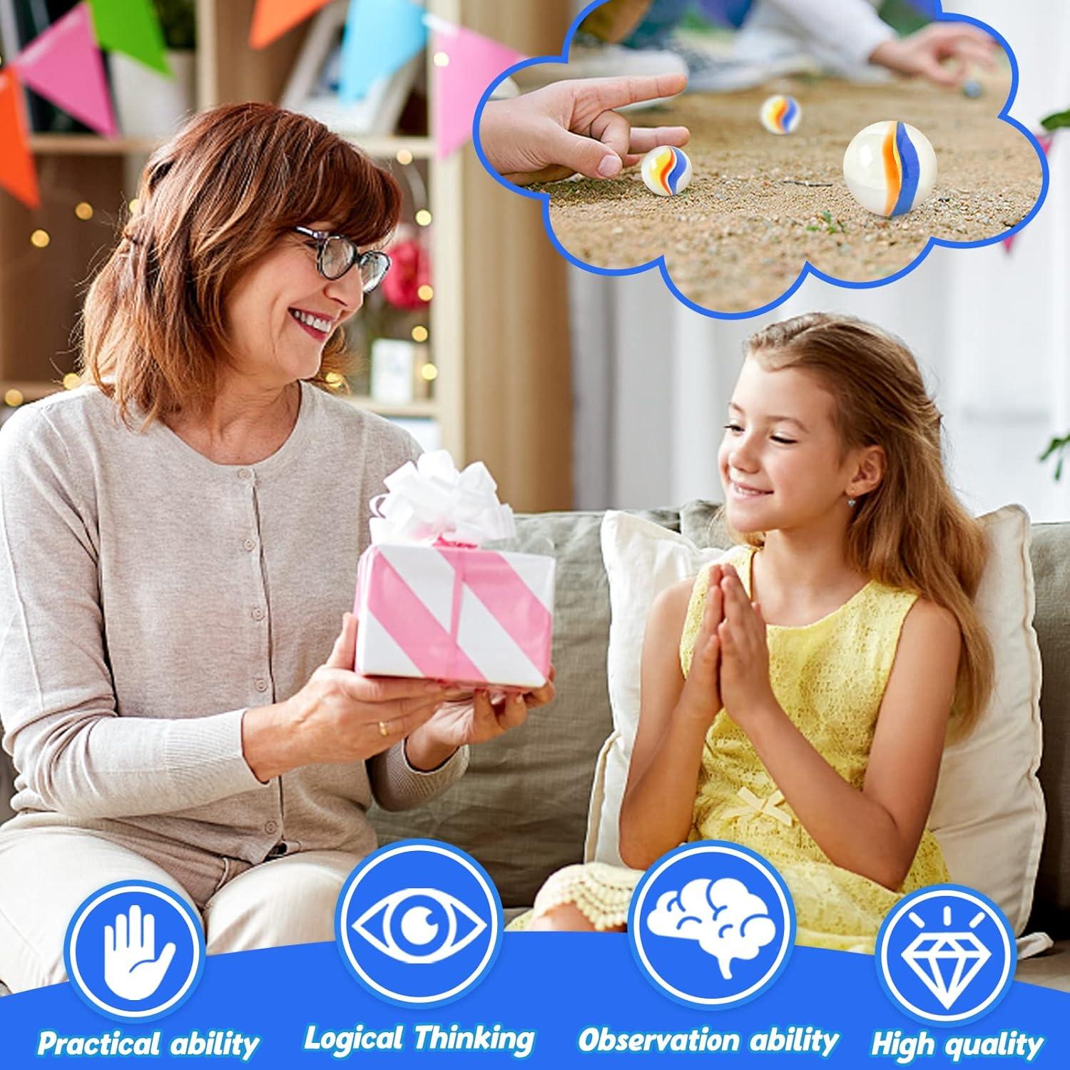 Juego de Canicas POPLAY 61PCS con Caja de Regalo