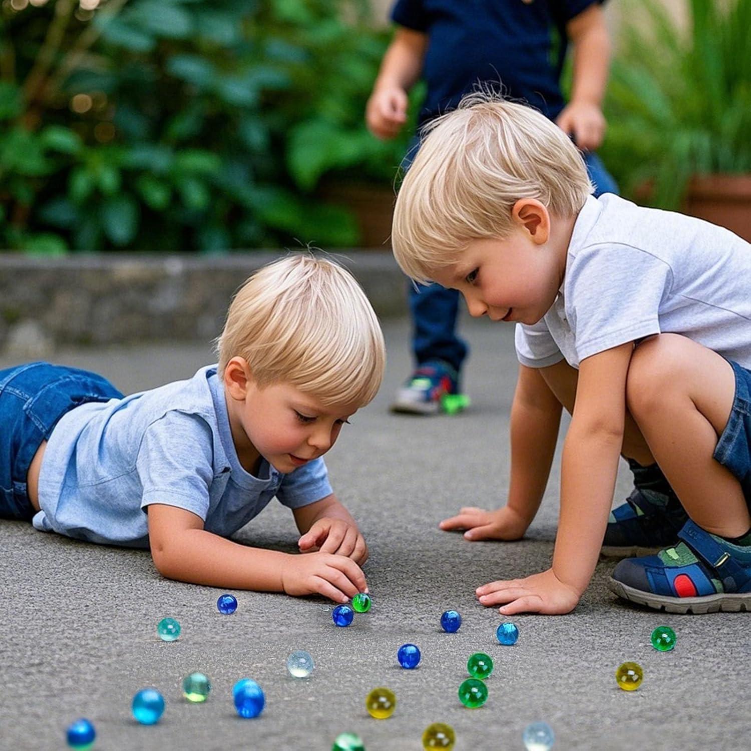 Canicas de Vidrio POPLAY 50 Piezas Multicolores con Silbato