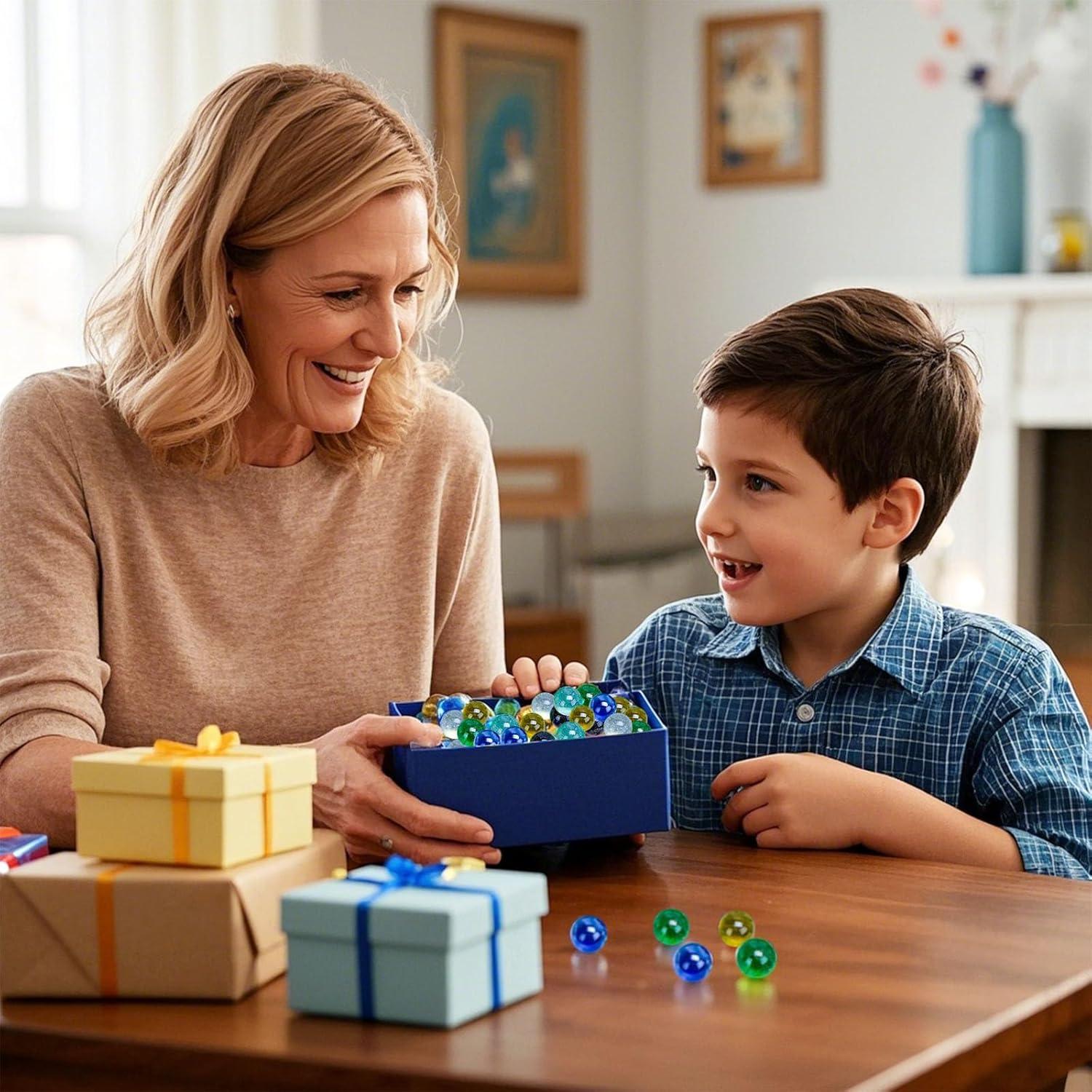 Canicas de Vidrio POPLAY 50 Piezas Multicolores con Silbato