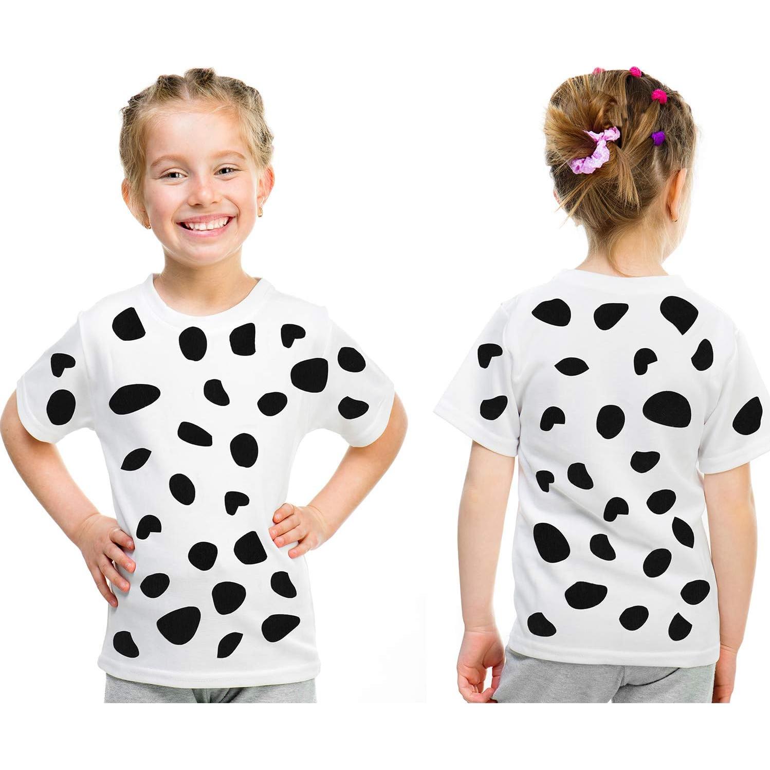 6 Hojas de Fieltro Adhesivo Negro Tatuo para Disfraz de Dálmata