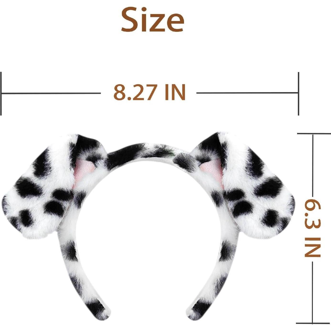 Diadema de Orejas de Dálmata Beviliu - Paquete de 8 Unidades