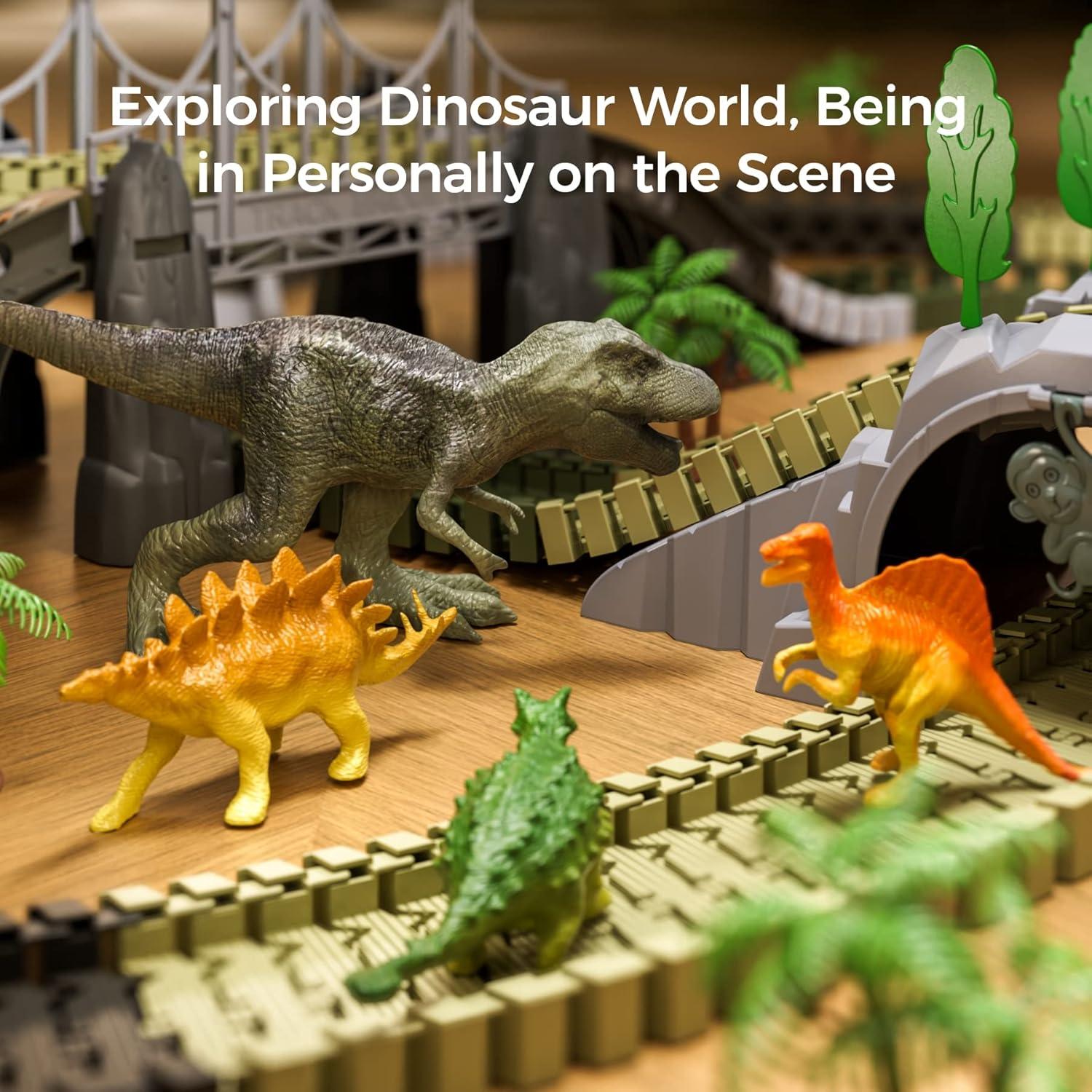 Pista de Carreras de Dinosaurios TUMAMA 281 Pcs con Luces