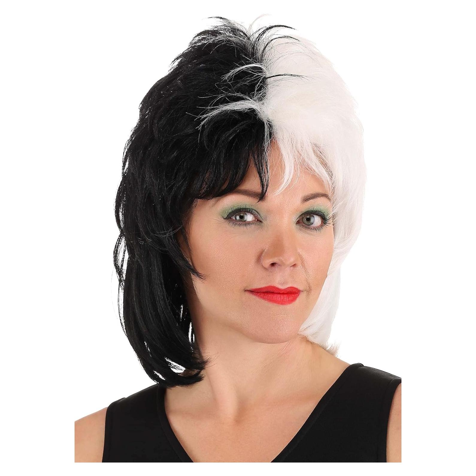 Peluca Cruella De Vil Disney - Disfraz Halloween Estándar