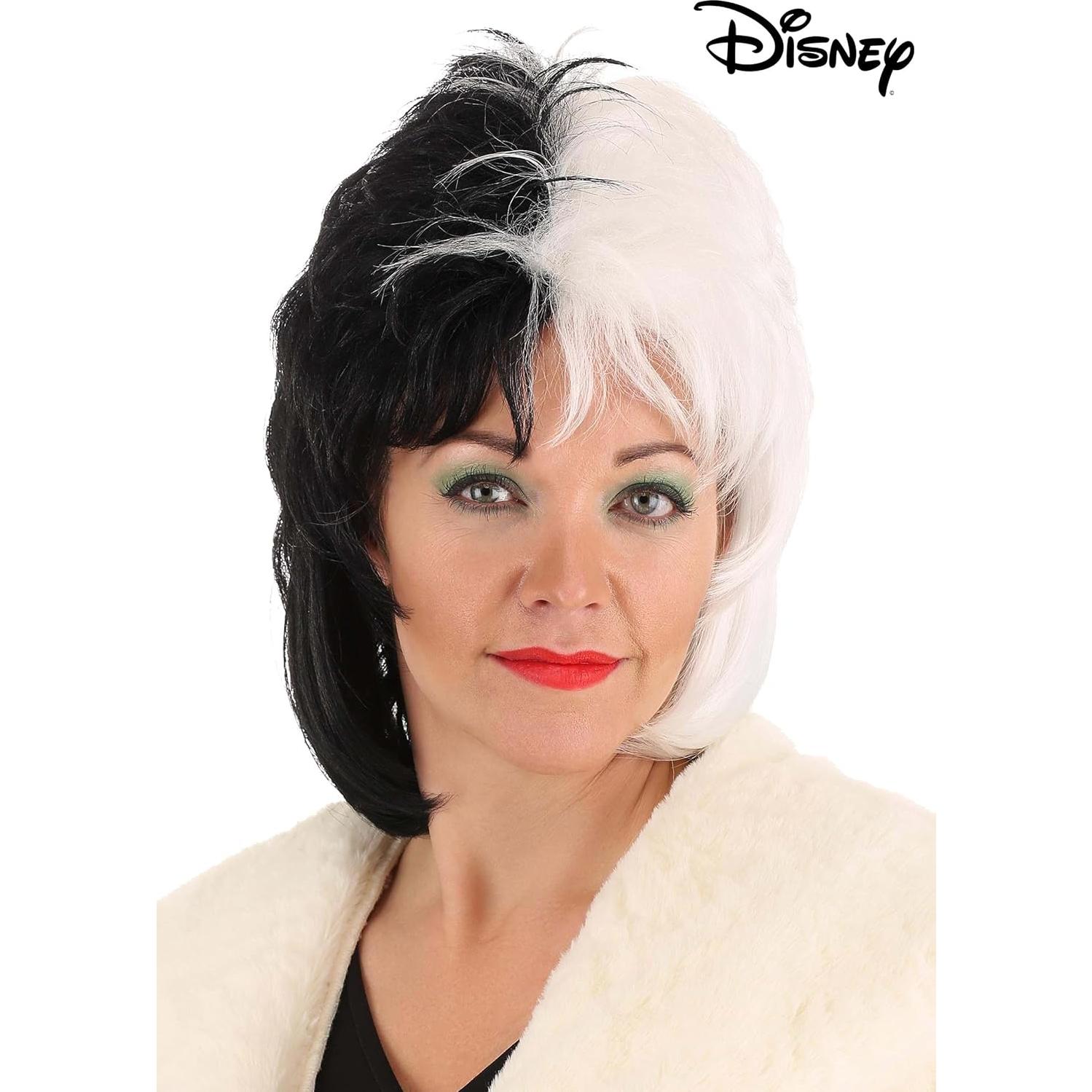 Peluca Cruella De Vil Disney - Disfraz Halloween Estándar