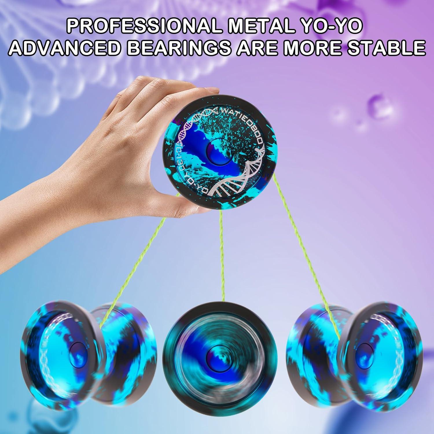 Yo-yo Profesional WATIEOBOO C130 para Trucos - Negro/Púrpura