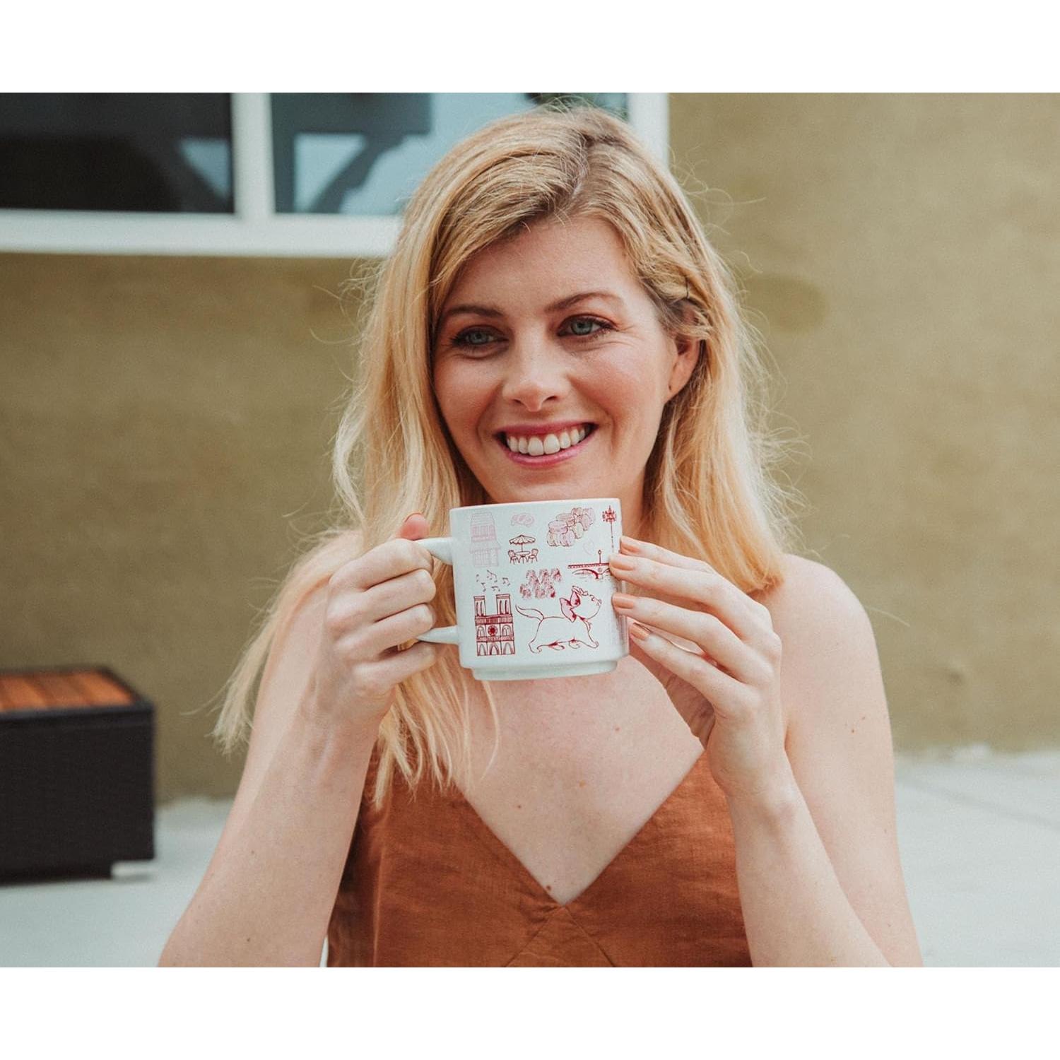 Taza Cerámica Disney Aristogatos Marie Rosa 385ml