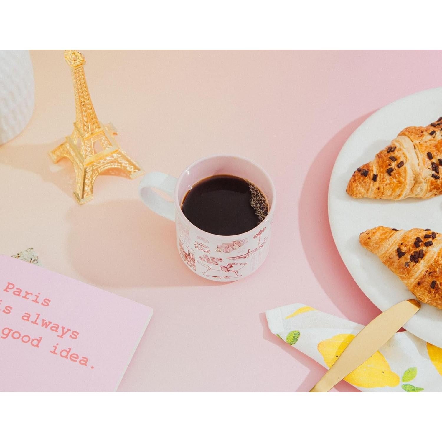 Taza Cerámica Disney Aristogatos Marie Rosa 385ml