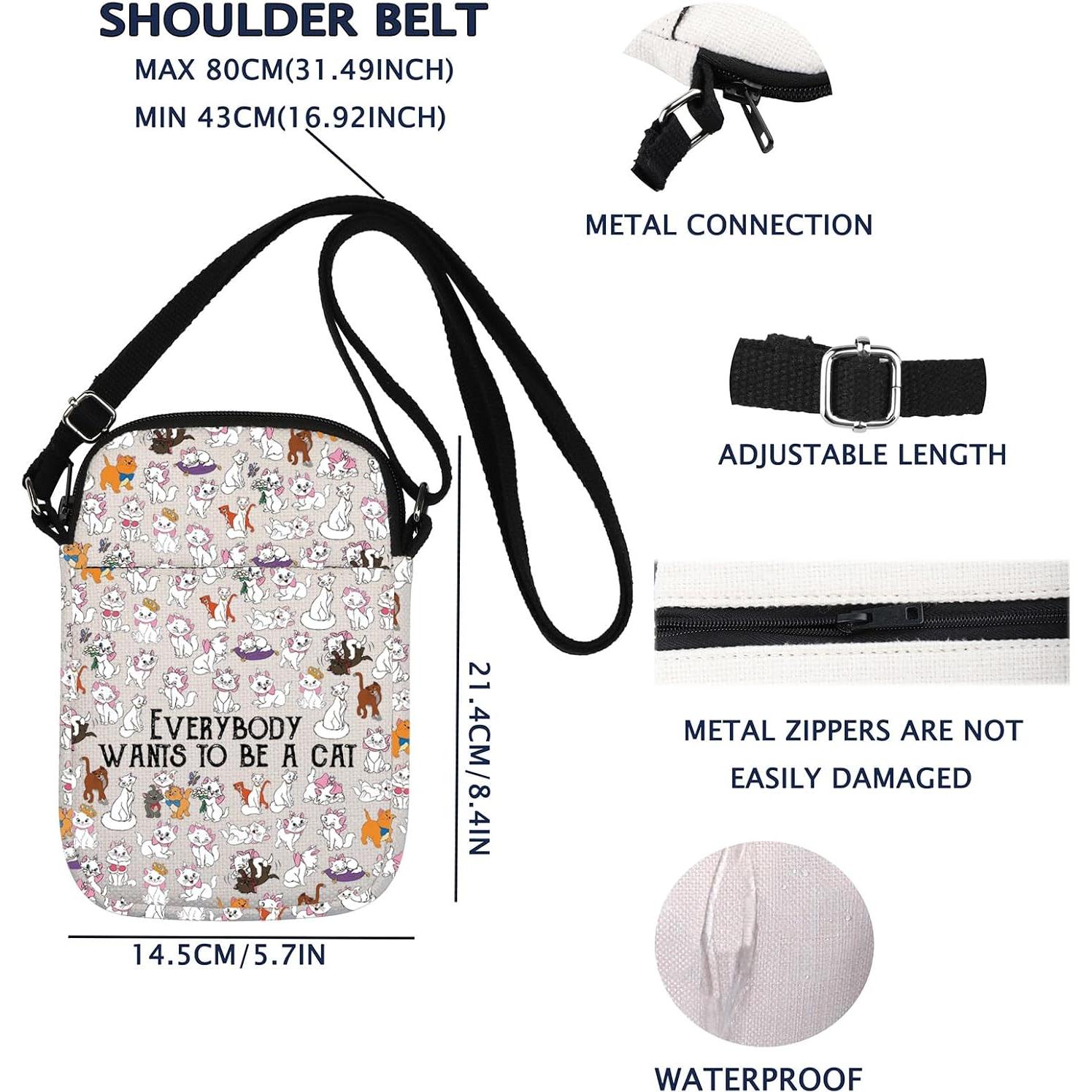 Bolso Cruzado de Lona Marie para Mujeres - 21.4x14.5 cm