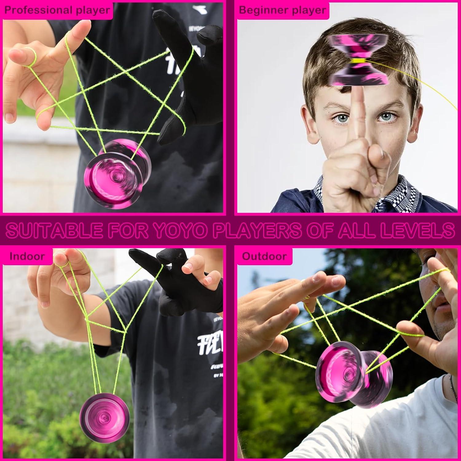 Yo-Yo Profesional WATIEOBOO para Niños y Adultos - Negro Rosa