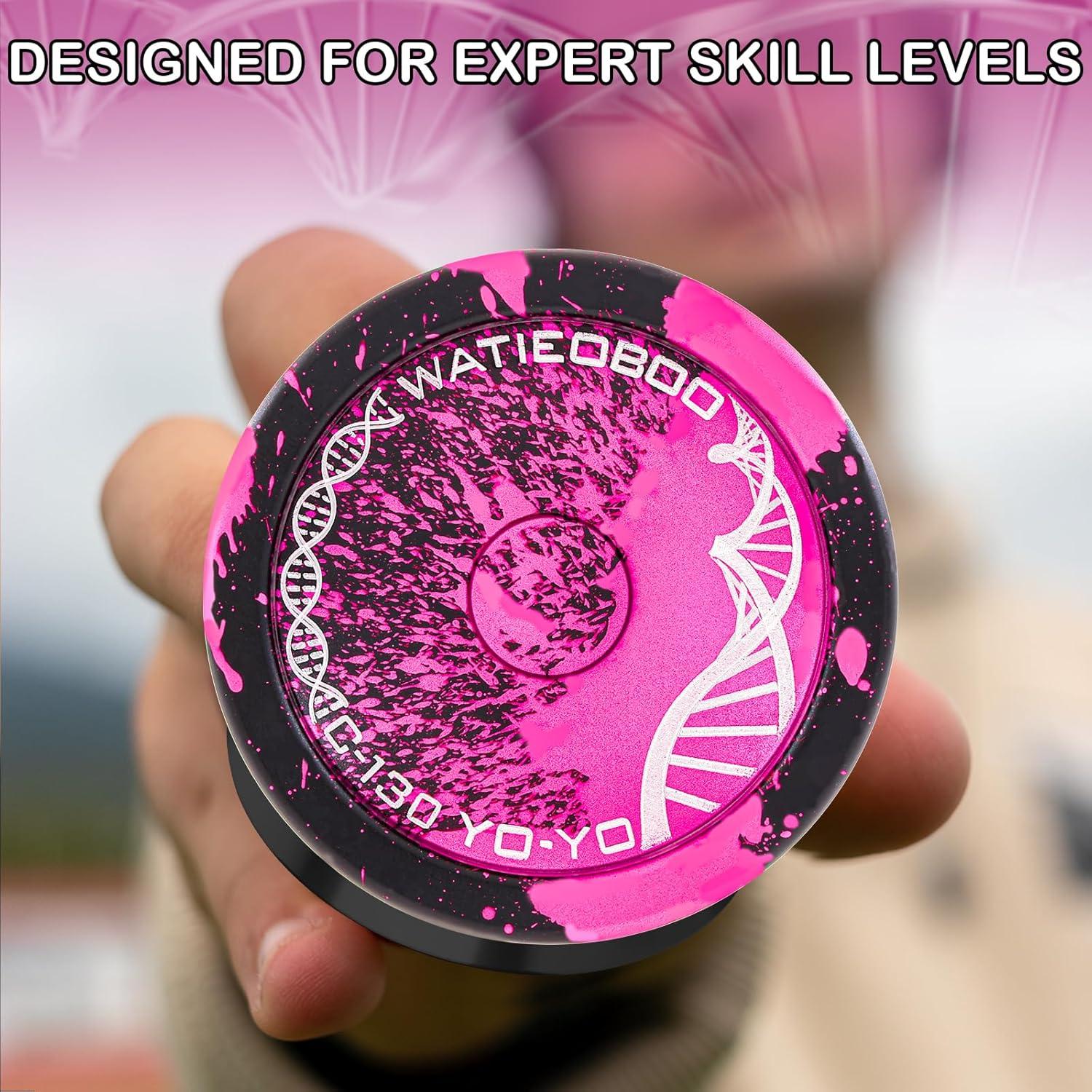 Yo-Yo Profesional WATIEOBOO para Niños y Adultos - Negro Rosa