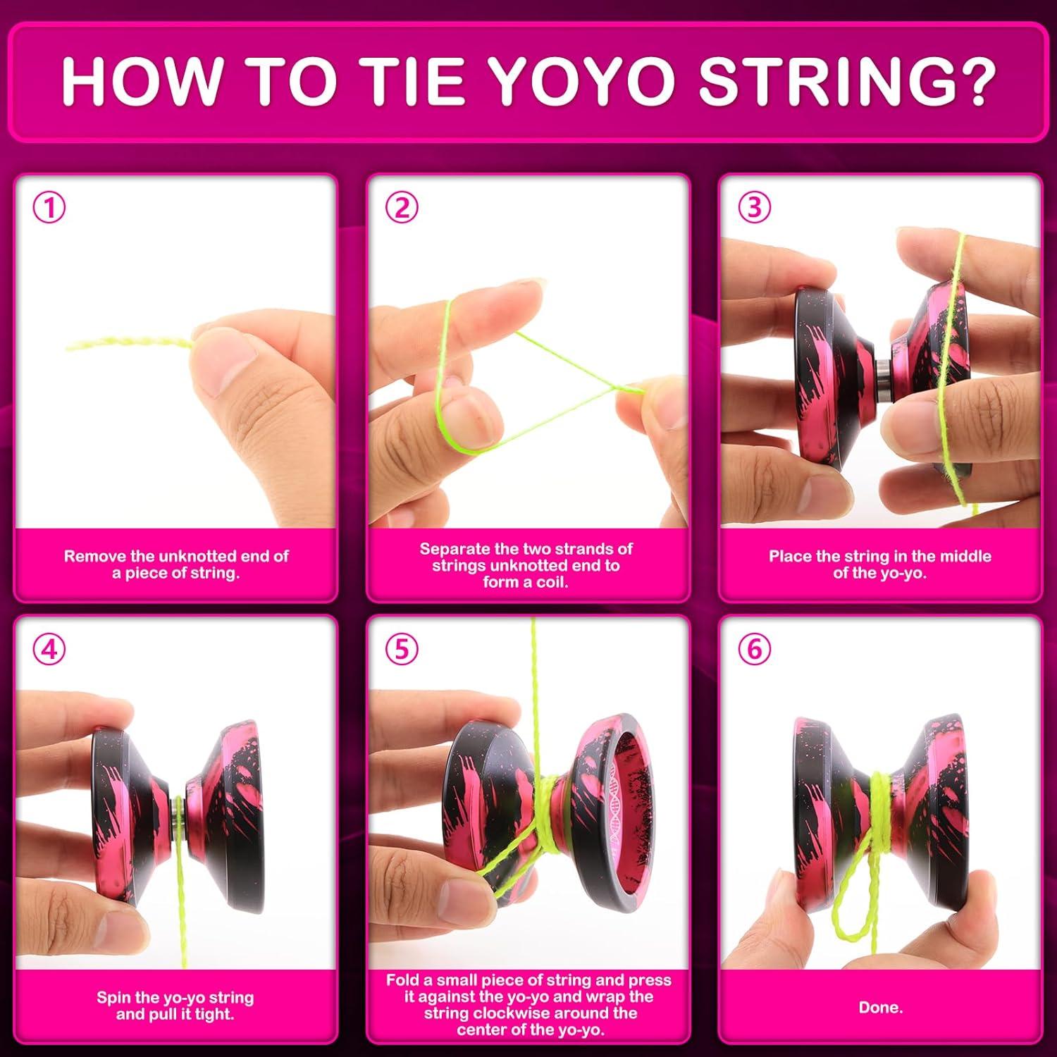 Yo-Yo Profesional WATIEOBOO para Niños y Adultos - Negro Rosa