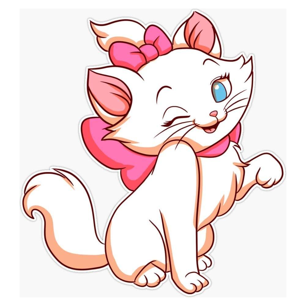 Calcomanía Impermeable Gato Marie Aristocats 12.7 cm