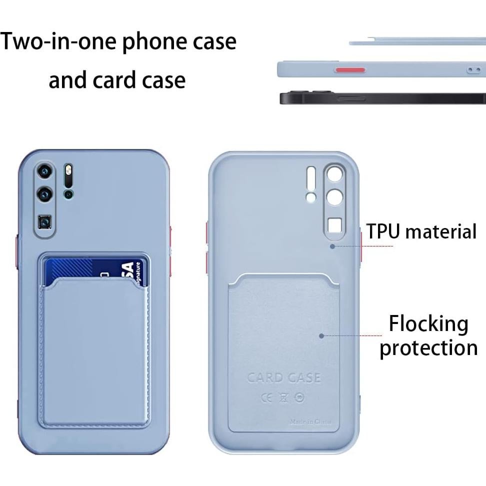 Funda Silicona TPU Huawei P30 Pro con Soporte para Tarjetas