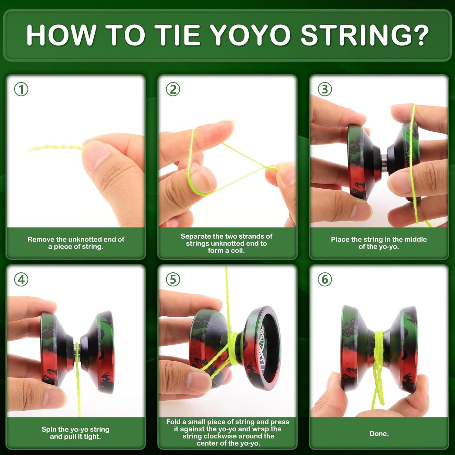 Yoyo Profesional WATIEOBOO para Niños y Adultos - Negro Verde Rojo