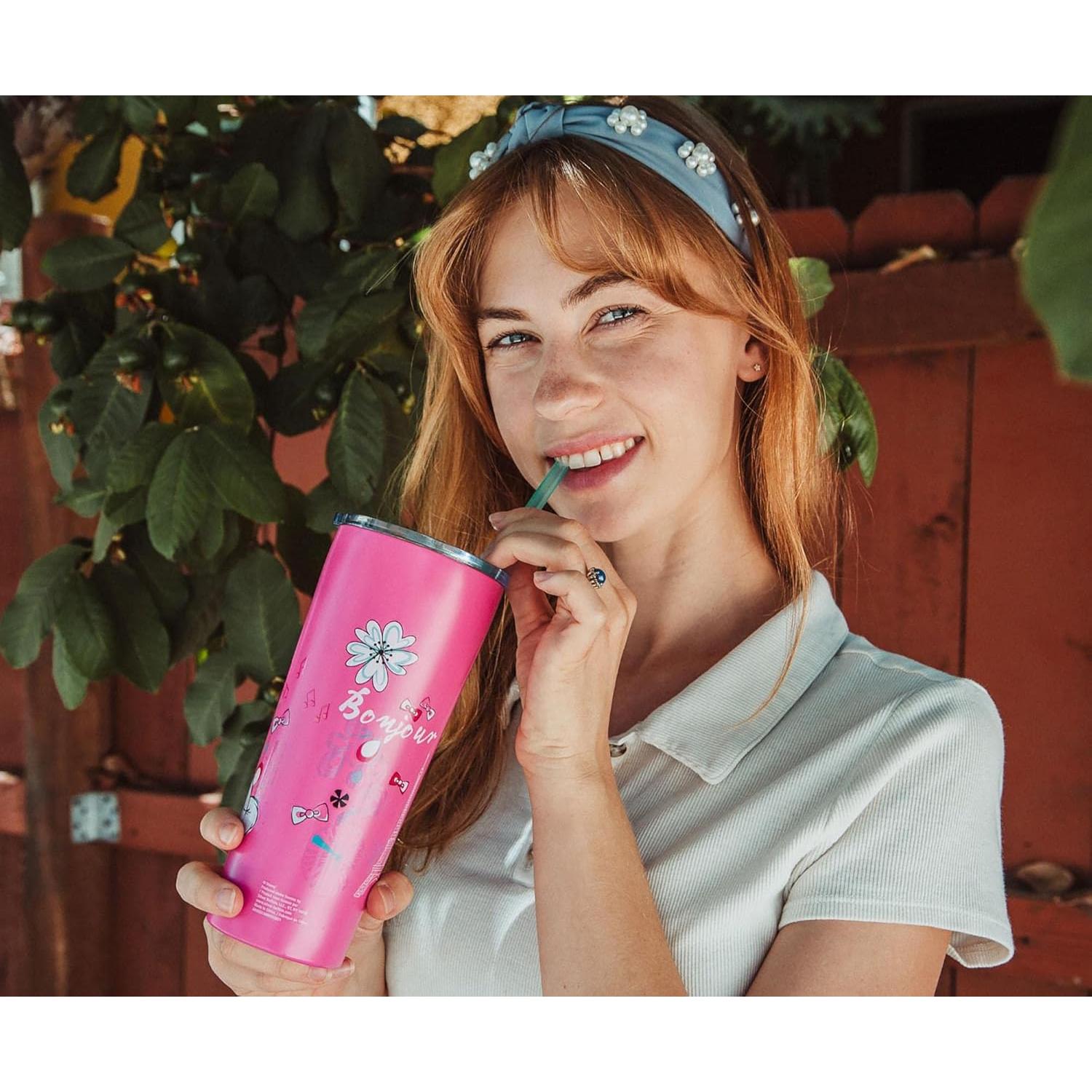 Taza de Acero Inoxidable Doble Pared Silver Buffalo Marie 620 ml