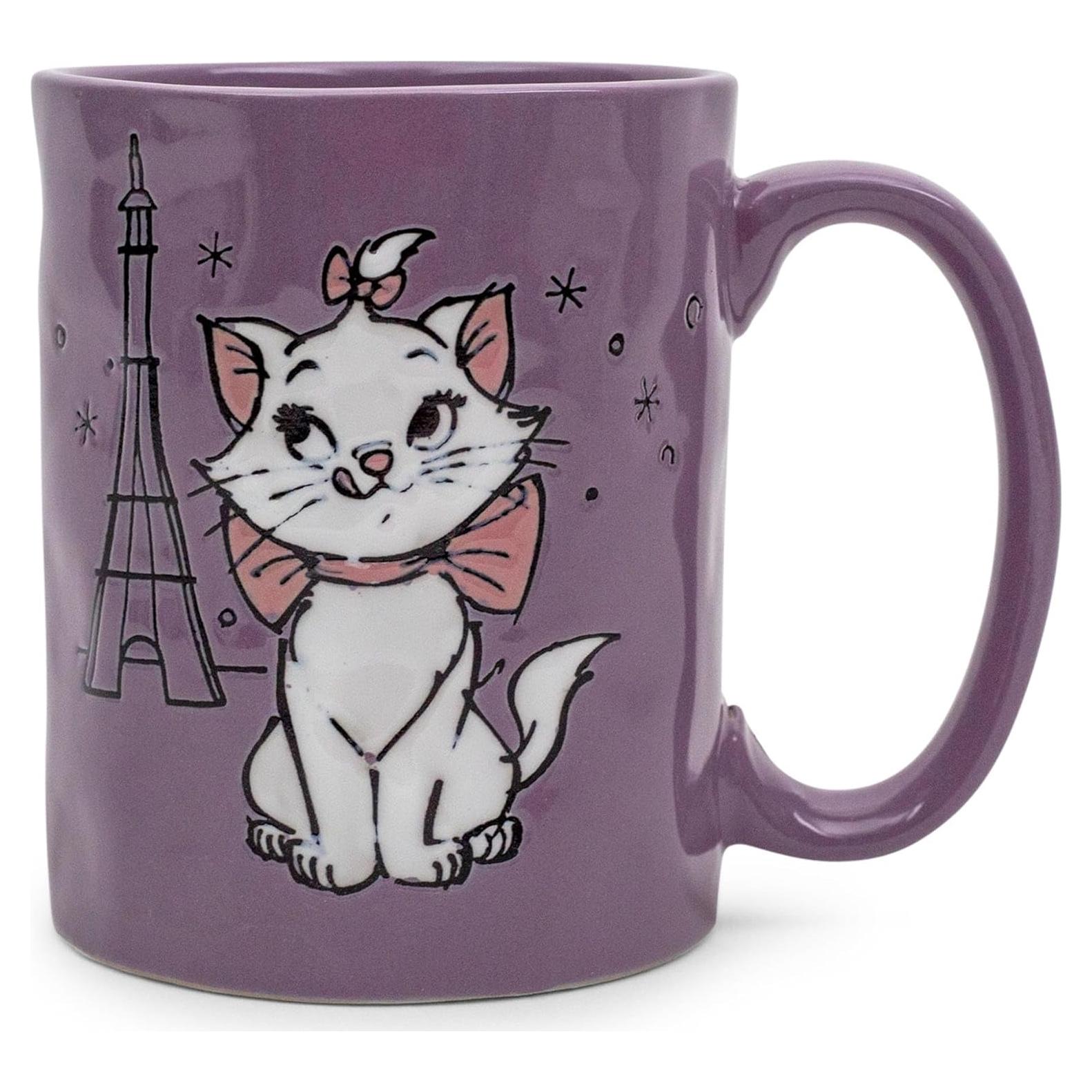 Taza de Cerámica Disney Los Aristogatos Marie 425g Morada
