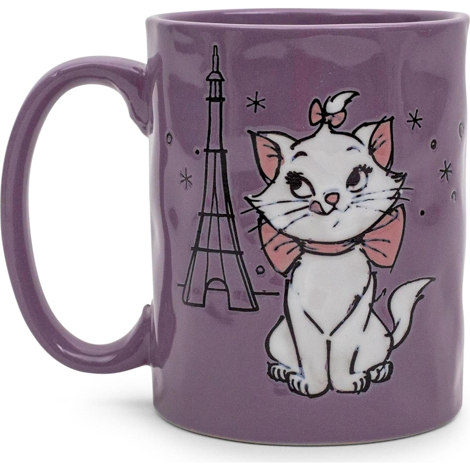 Taza de Cerámica Disney Los Aristogatos Marie 425g Morada