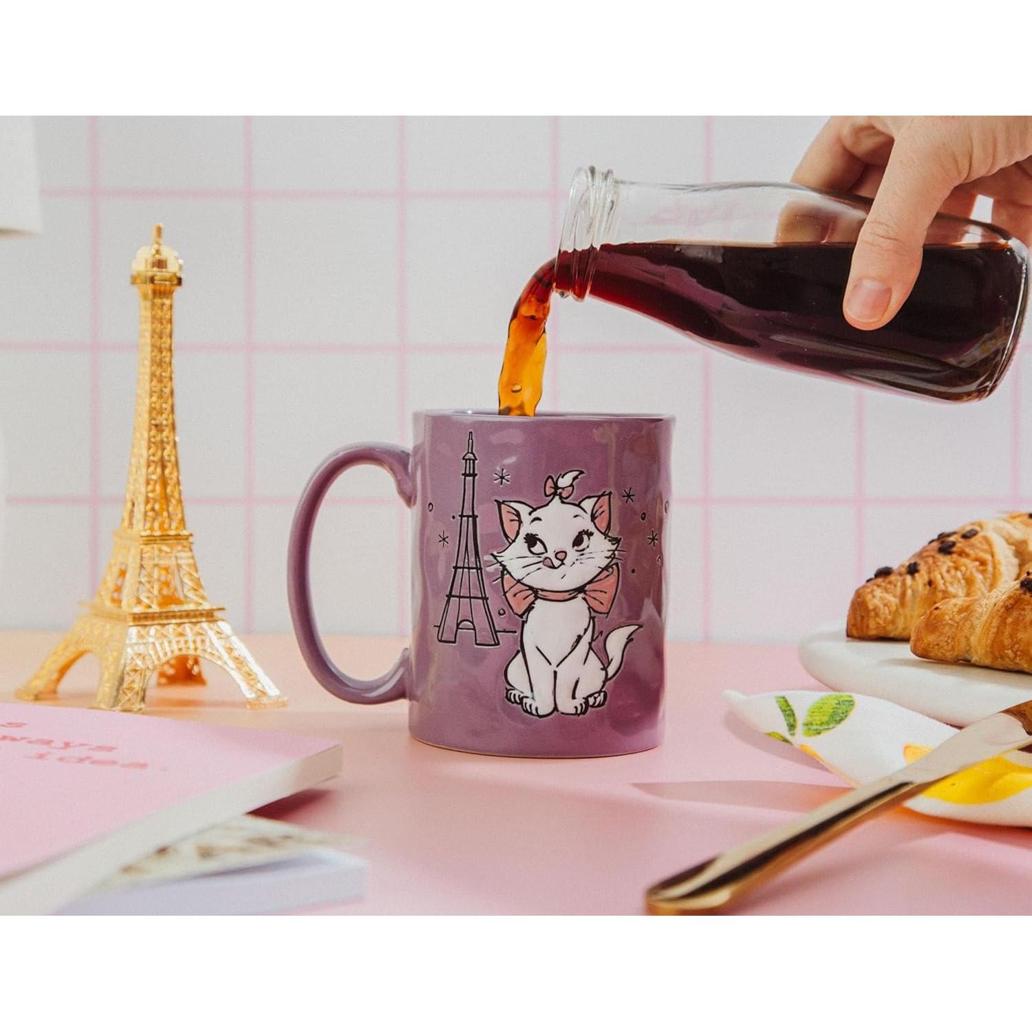 Taza de Cerámica Disney Los Aristogatos Marie 425g Morada