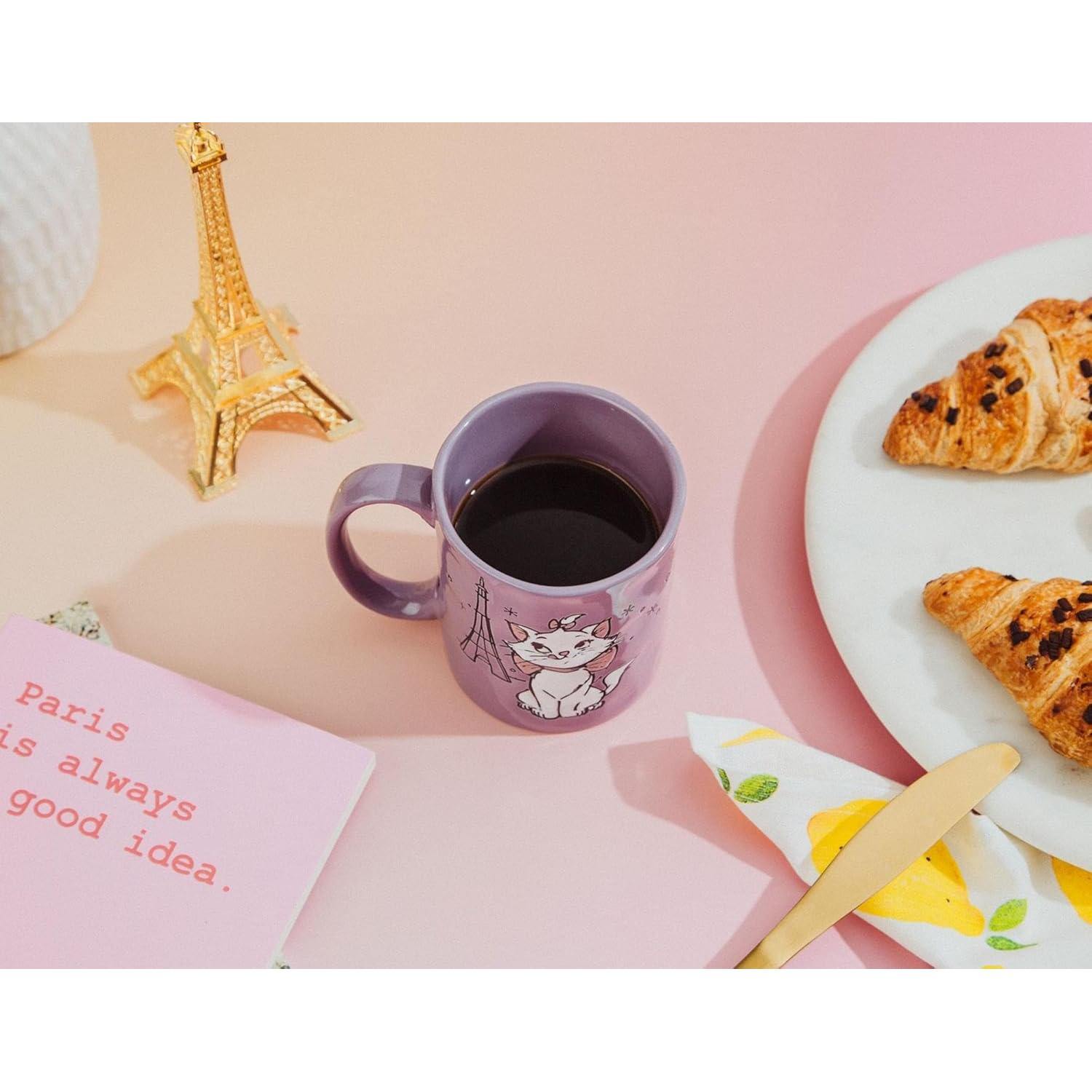 Taza de Cerámica Disney Los Aristogatos Marie 425g Morada