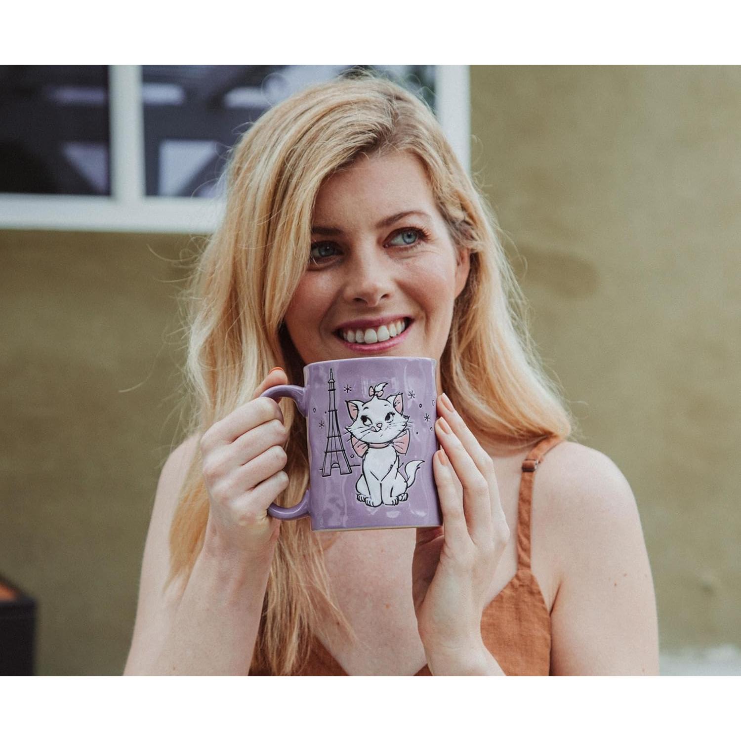 Taza de Cerámica Disney Los Aristogatos Marie 425g Morada