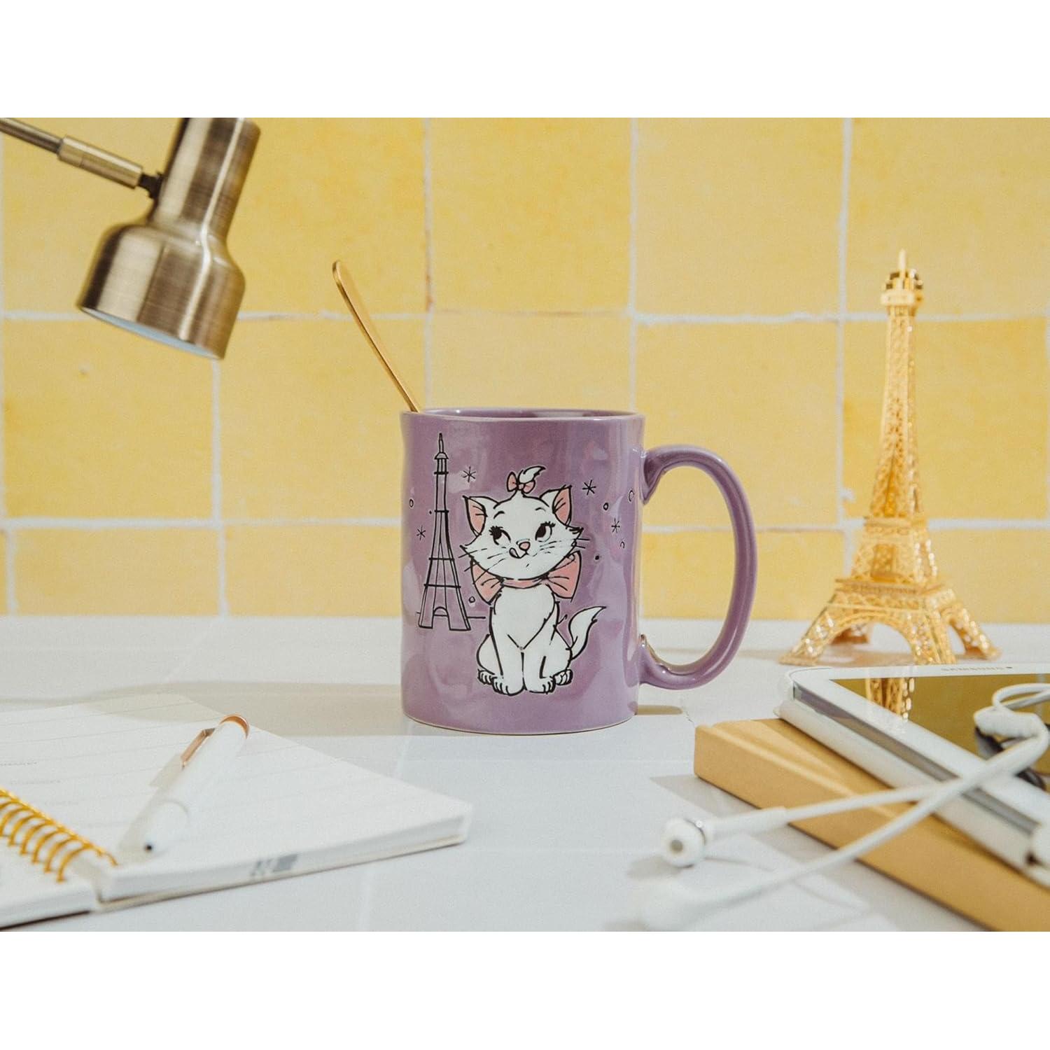 Taza de Cerámica Disney Los Aristogatos Marie 425g Morada