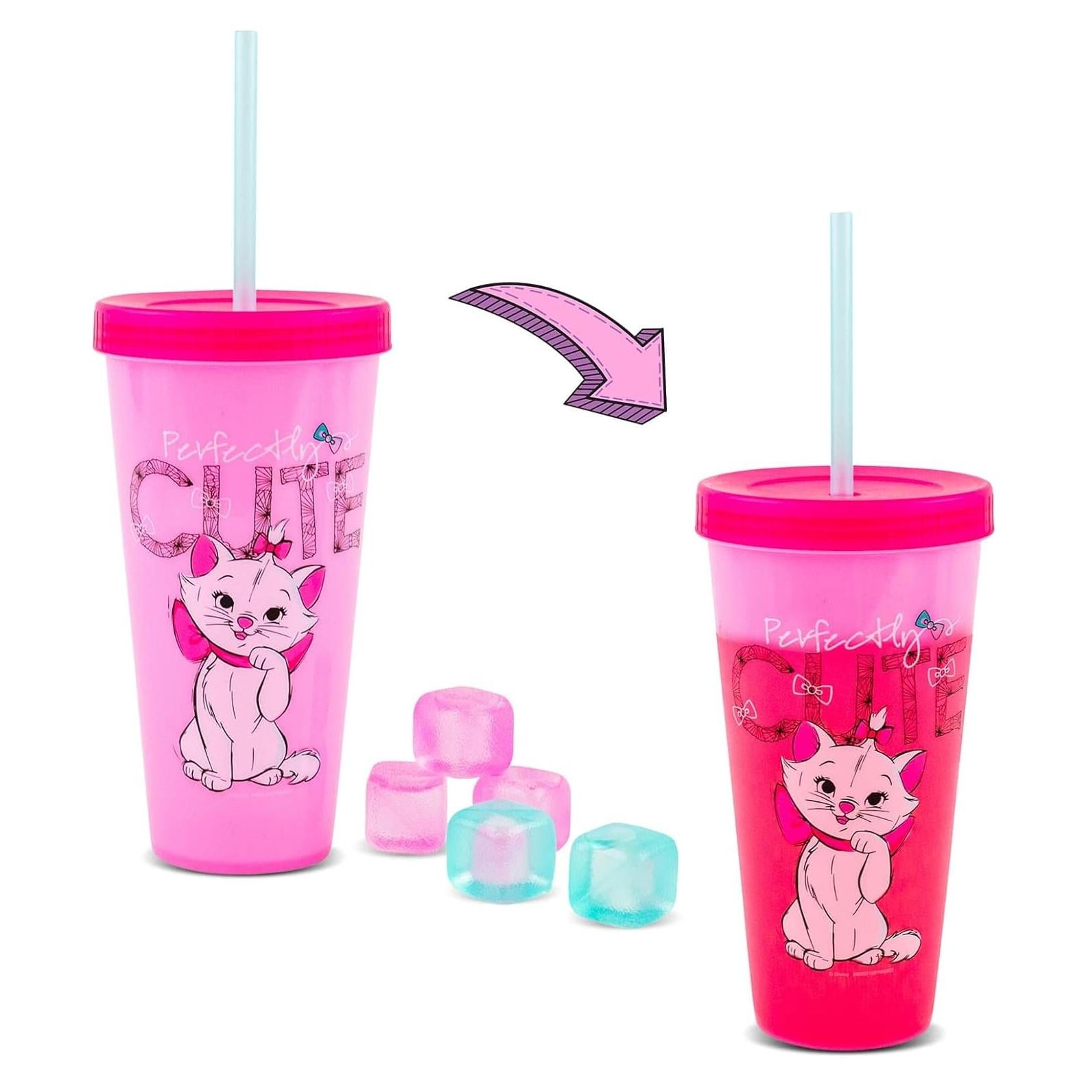 Vaso de Viaje Cambiante de Color Disney Marie 710 ml