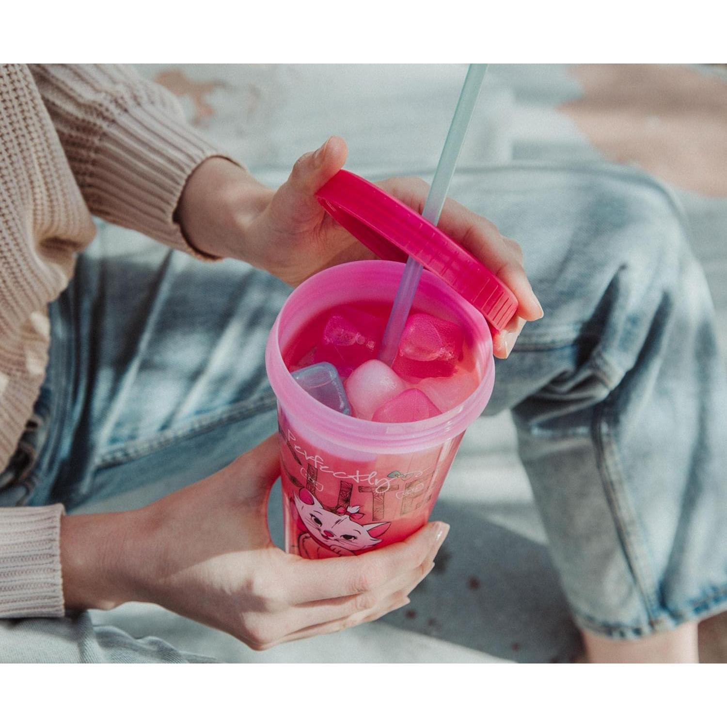 Vaso de Viaje Cambiante de Color Disney Marie 710 ml