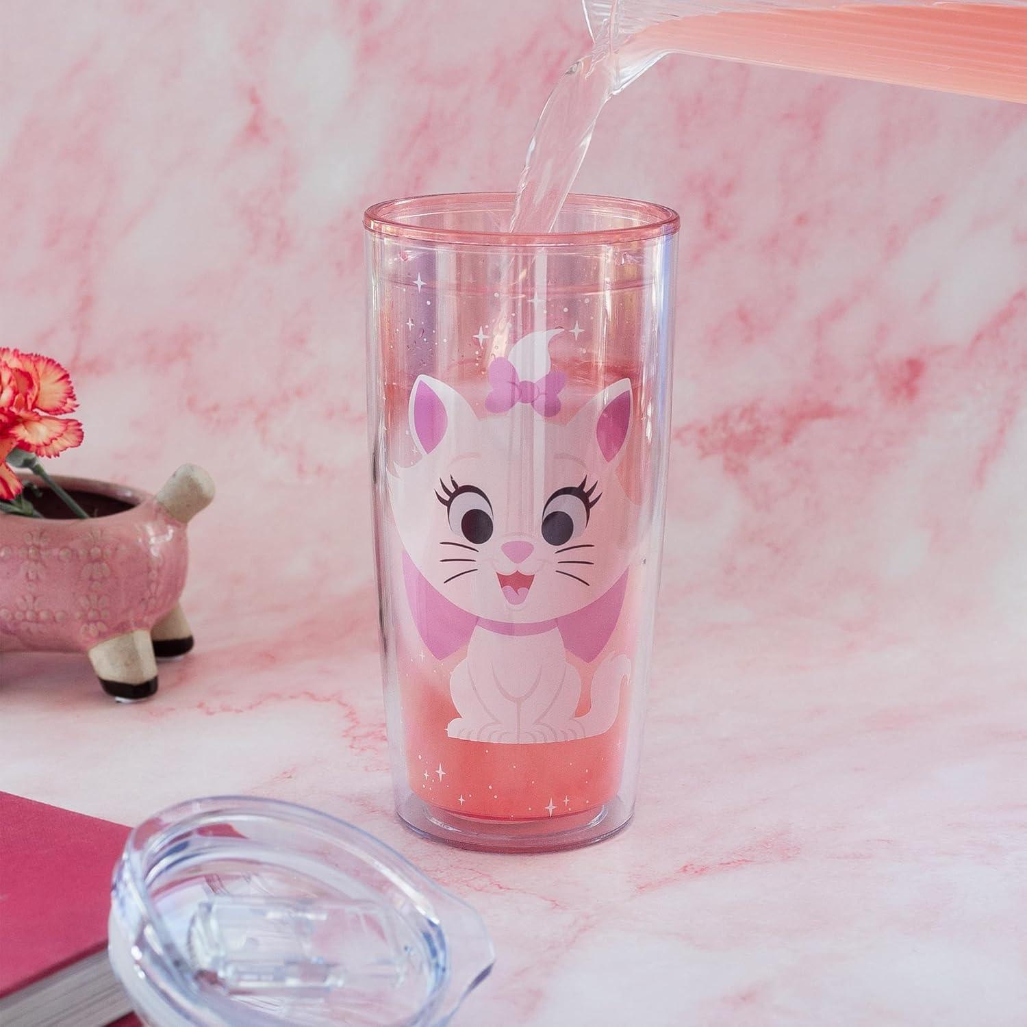 Vaso de Viaje Disney Aristogatos Marie Rosa 591 ml