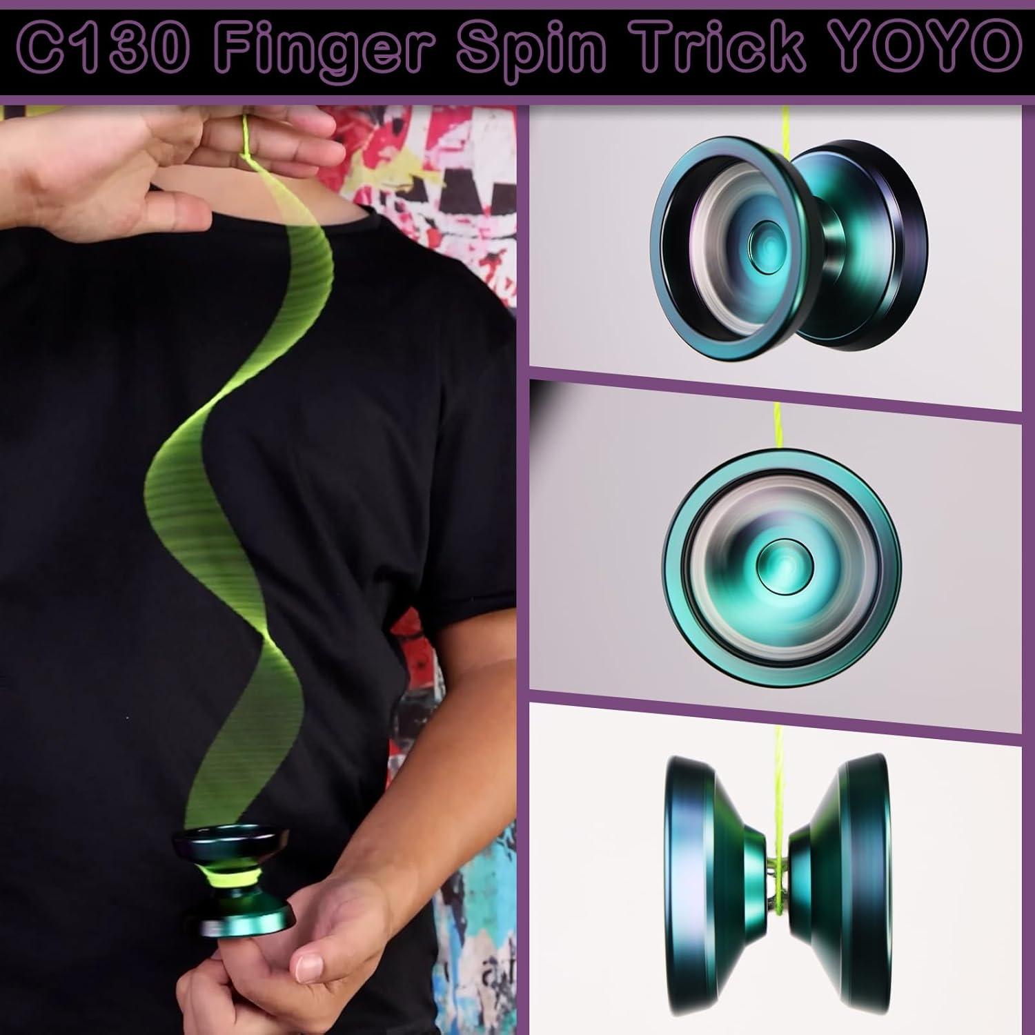 Yoyo Profesional WATIEOBOO para Niños y Adultos - Negro Verde Púrpura
