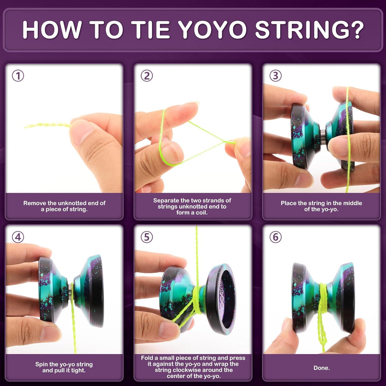 Yoyo Profesional WATIEOBOO para Niños y Adultos - Negro Verde Púrpura