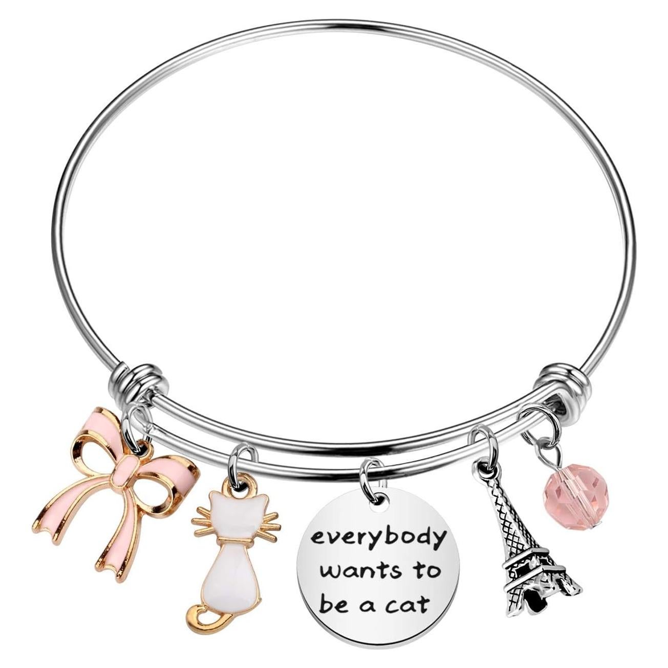 Pulsera Gato Inspirada en Los Aristogatos - Acero Inoxidable