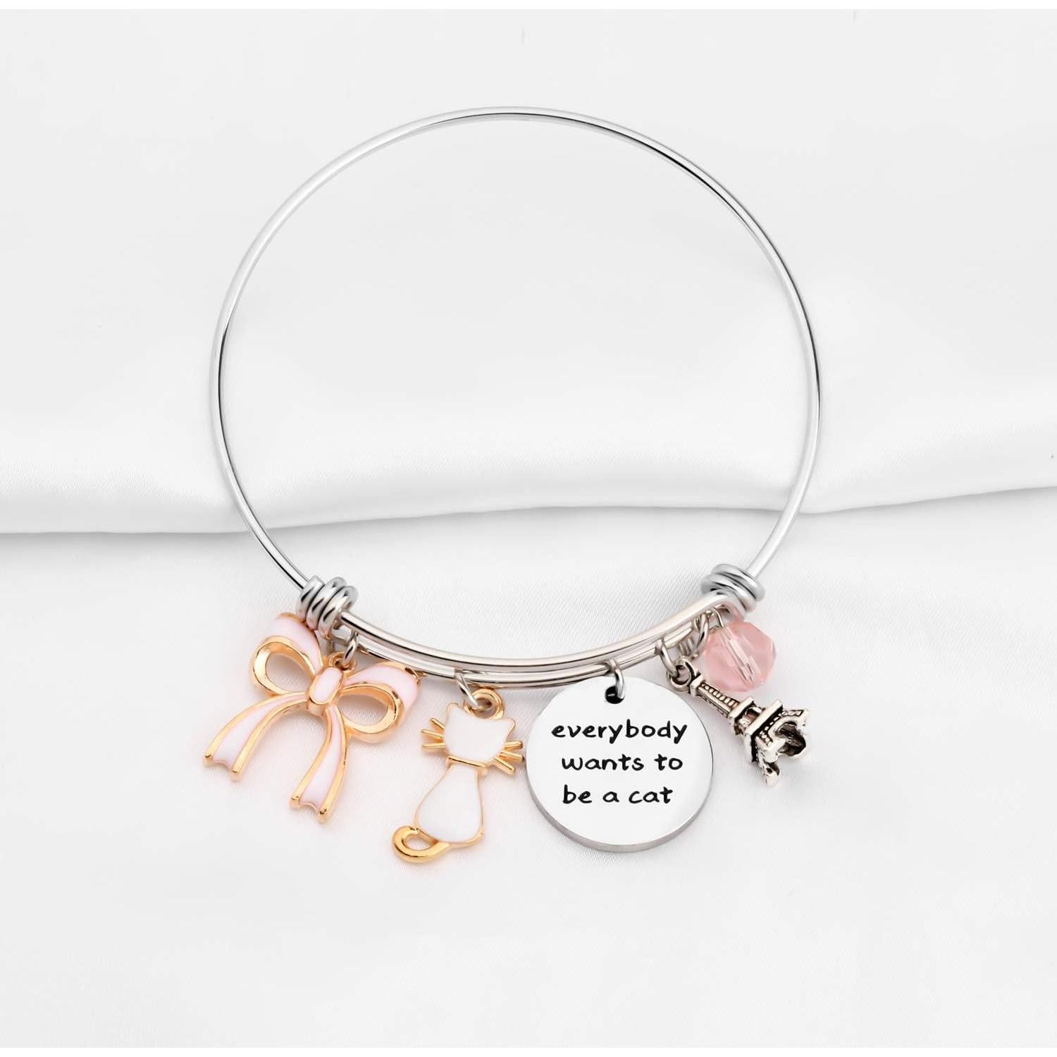 Pulsera Gato Inspirada en Los Aristogatos - Acero Inoxidable