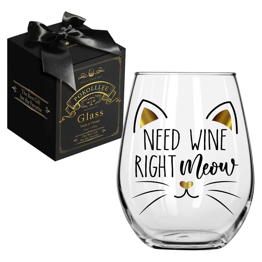 Copa de Vino Temática de Gato Pokolllee - Regalo Divertido