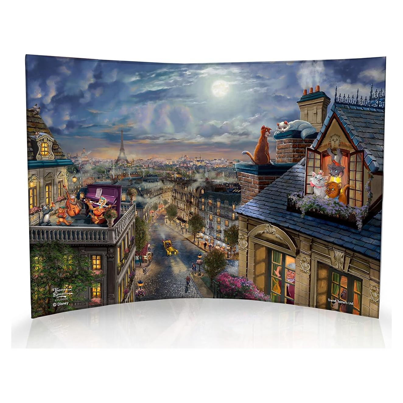 Impresión Acrílica Curvada Disney Los Aristogatos 25.4x17.8cm