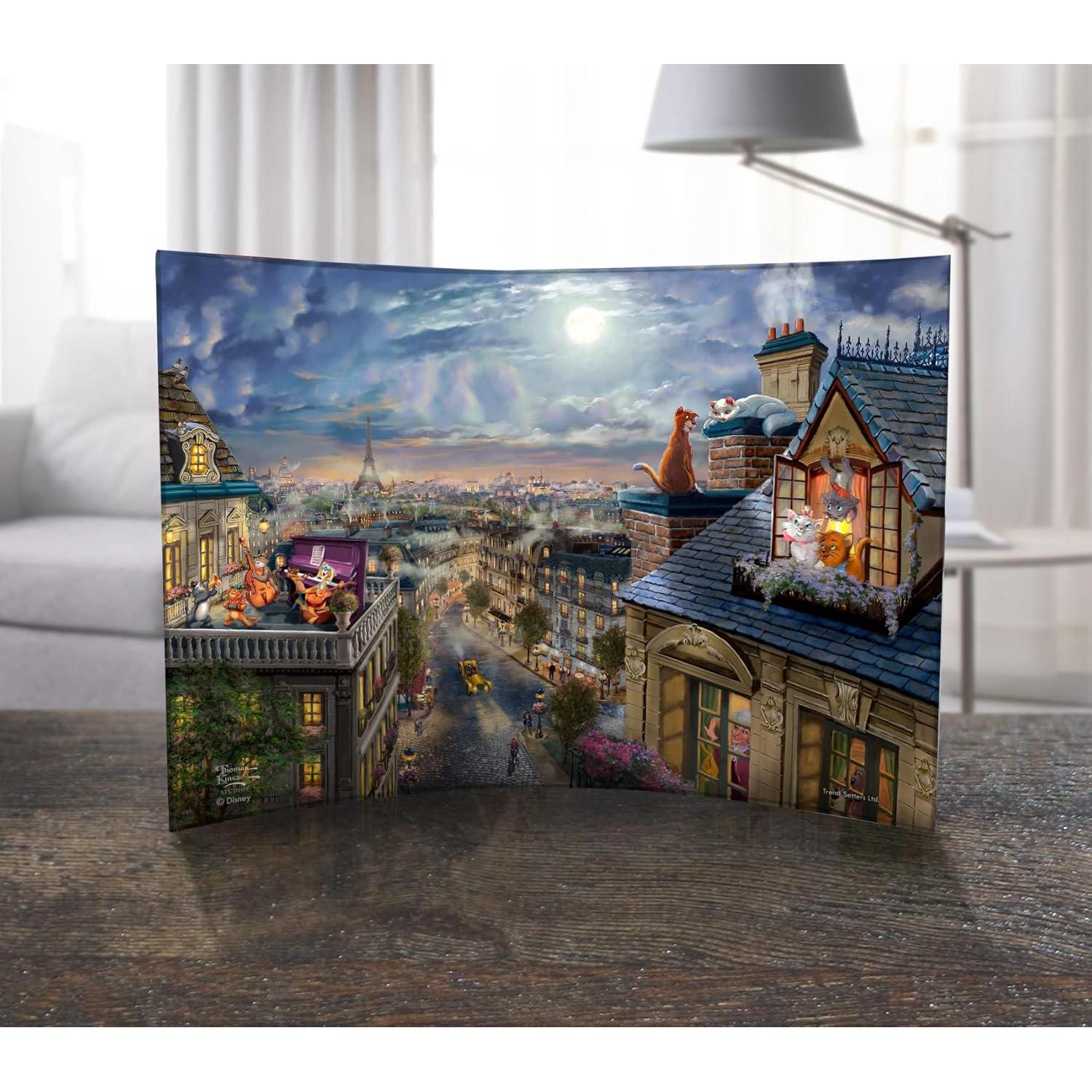 Impresión Acrílica Curvada Disney Los Aristogatos 25.4x17.8cm