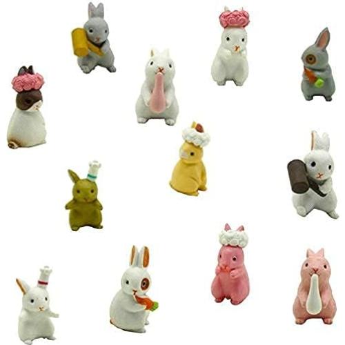 Conjunto de Muñecas Conejo Hvogvok - 12 Piezas Decorativas