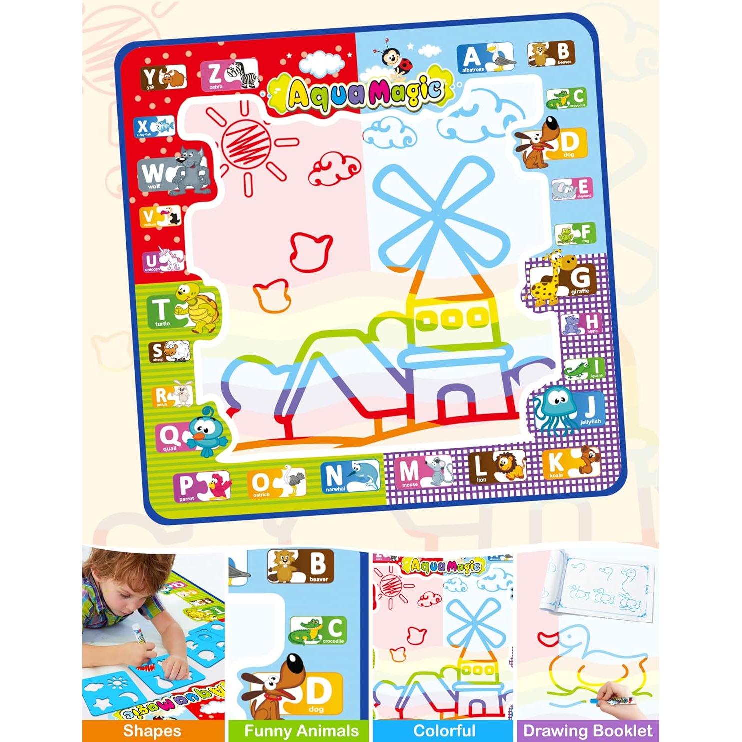 Alfombrilla Mágica de Dibujo de Agua Jasonwell 79x79 cm