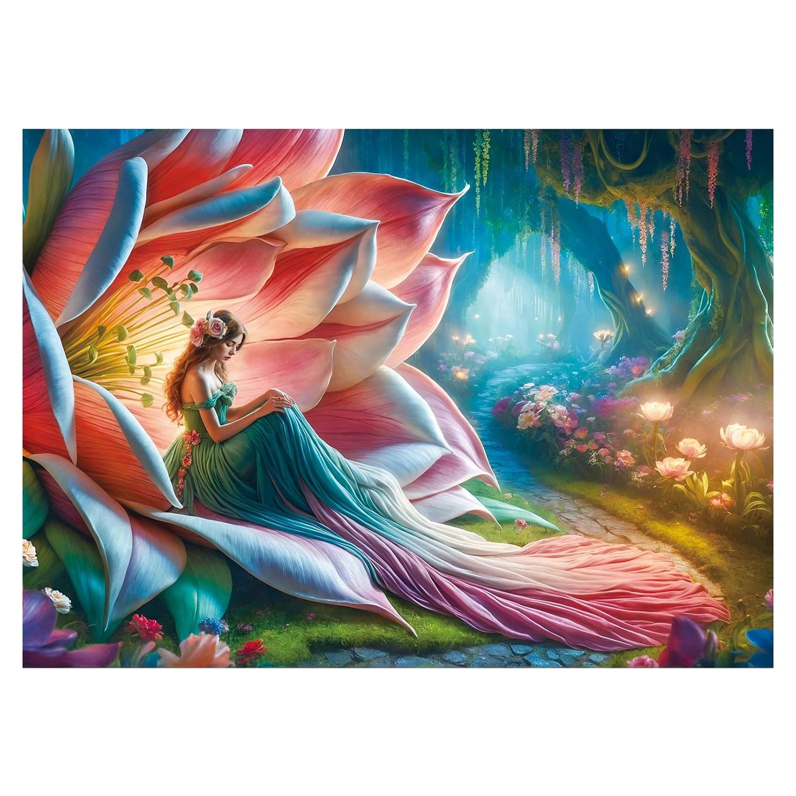 Rompecabezas TangMosaic 1000 Piezas Hadas Florales 70x50cm