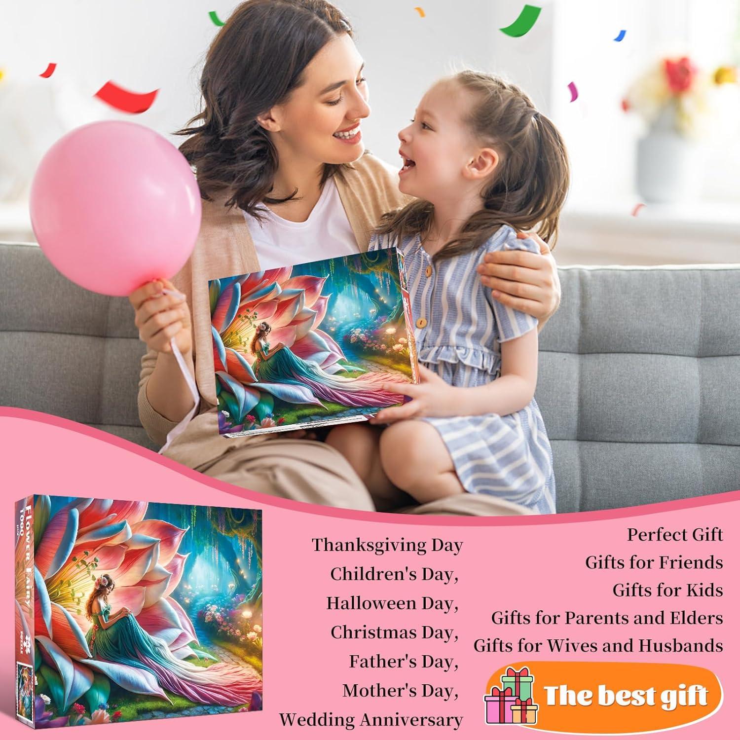 Rompecabezas TangMosaic 1000 Piezas Hadas Florales 70x50cm