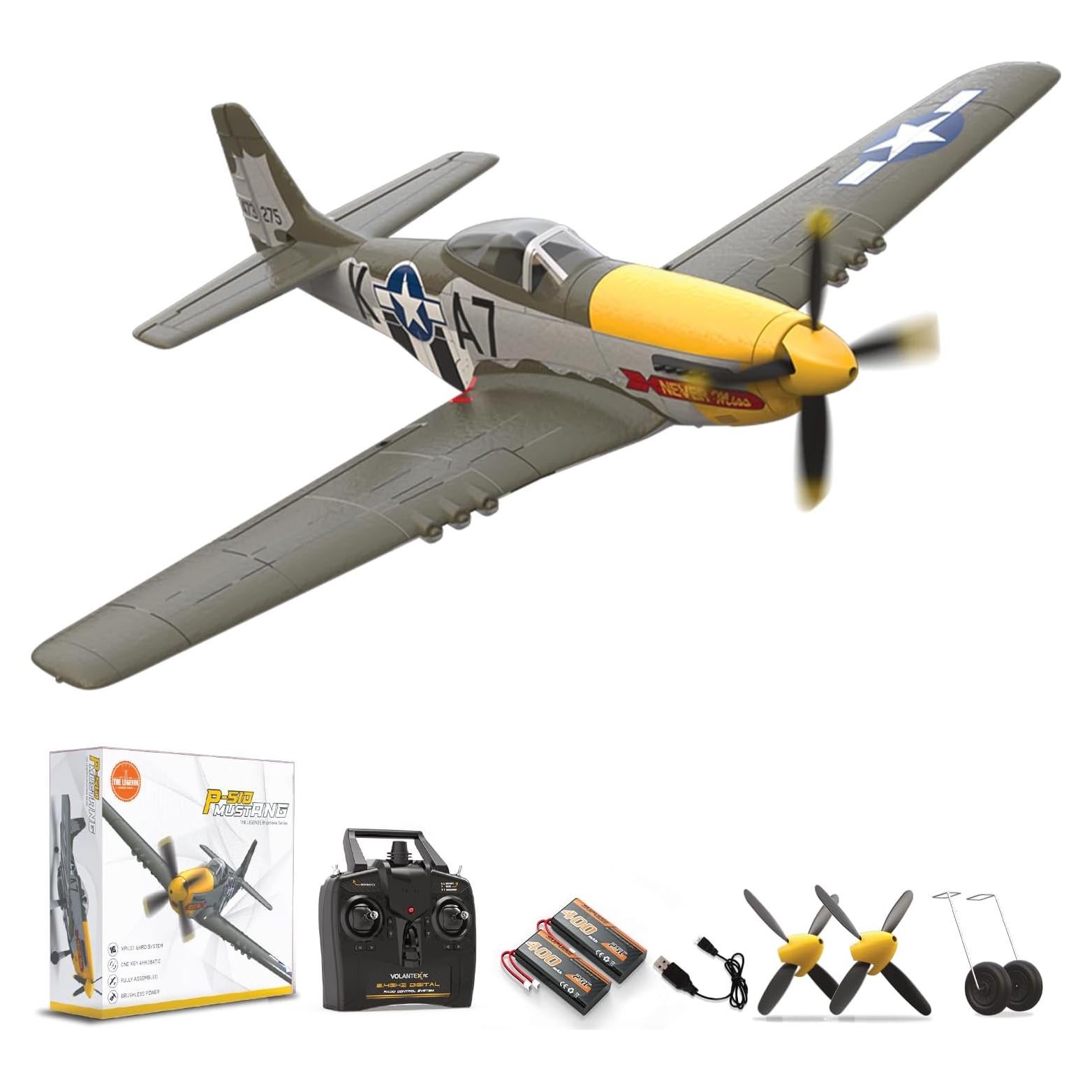 Avión RC LEAMBE P51D Mustang 50cm Sin Escobillas RTF