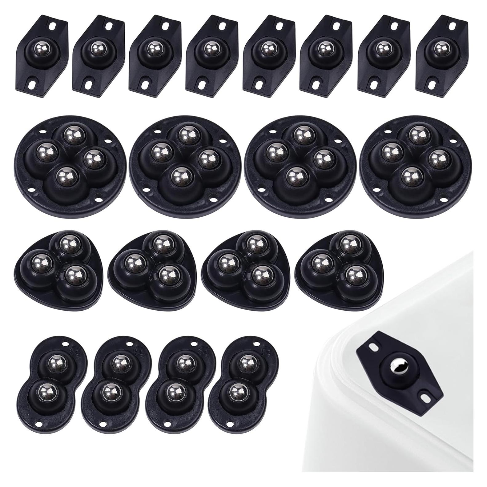 Ruedas Mini Autoadhesivas ATROPOS 20 Pcs 360° Rotación