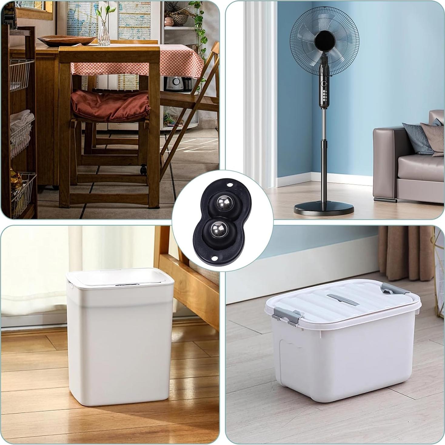 Ruedas Mini Autoadhesivas ATROPOS 20 Pcs 360° Rotación