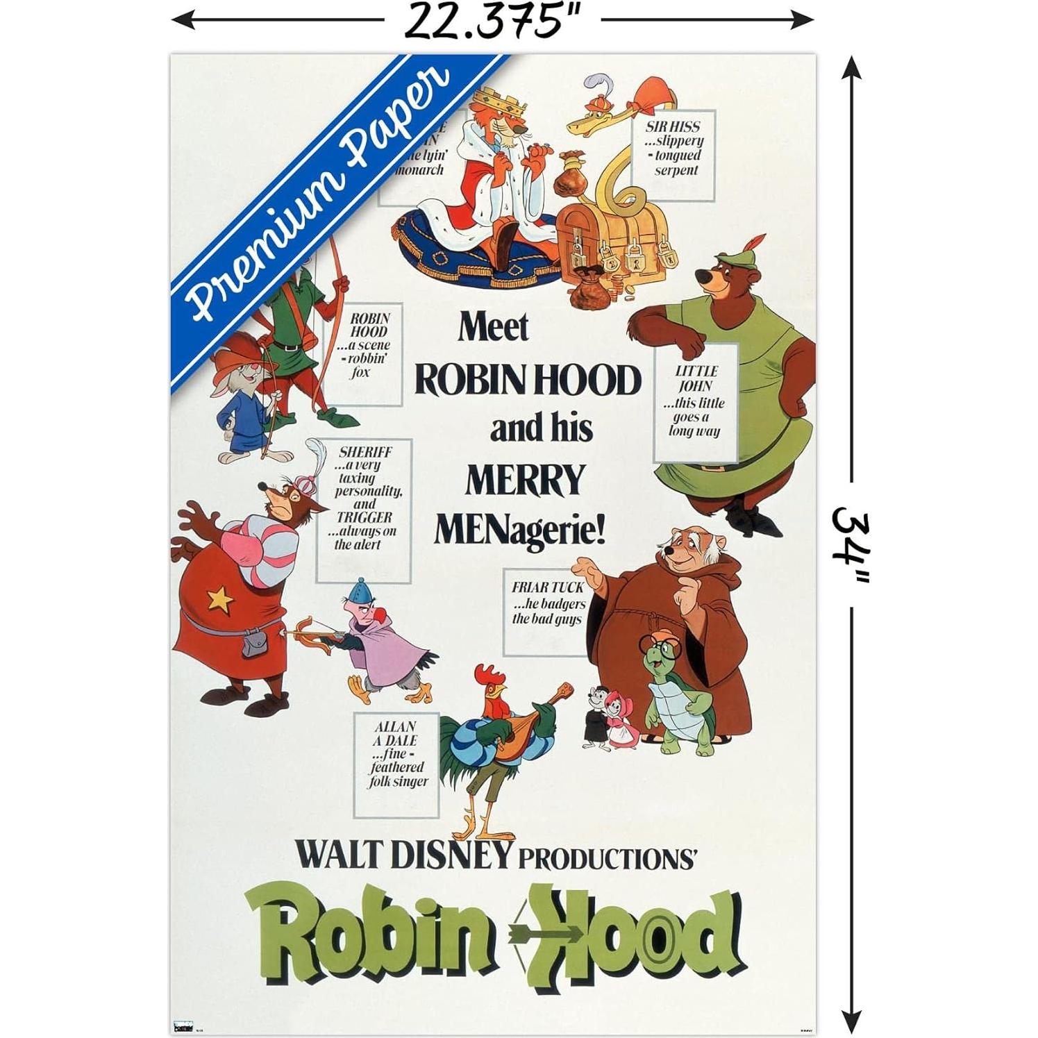 Póster de pared Disney Robin Hood Trends International 56.5x86.4cm