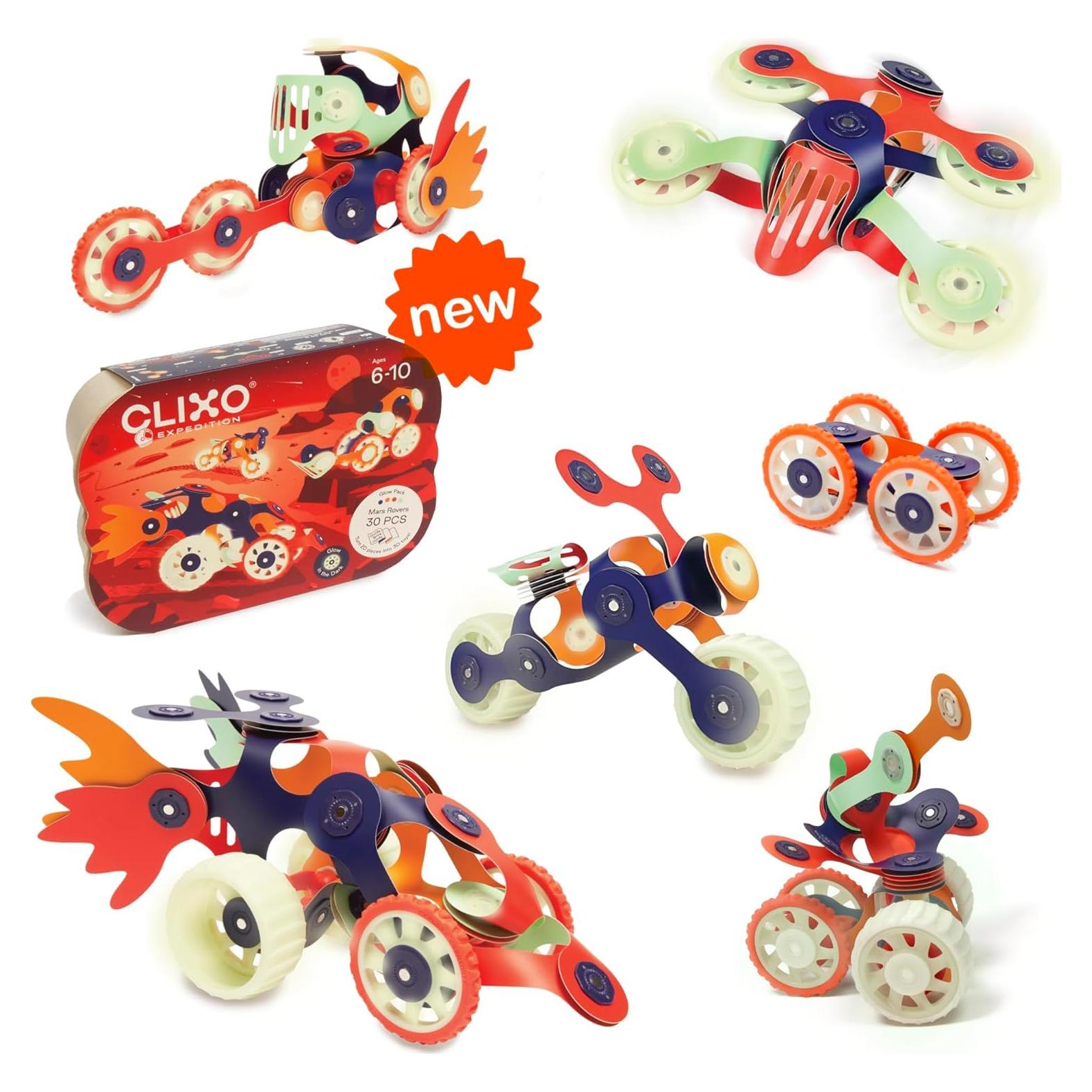Juguete de Construcción Magnético Clixo Rovers de Marte 30 Piezas