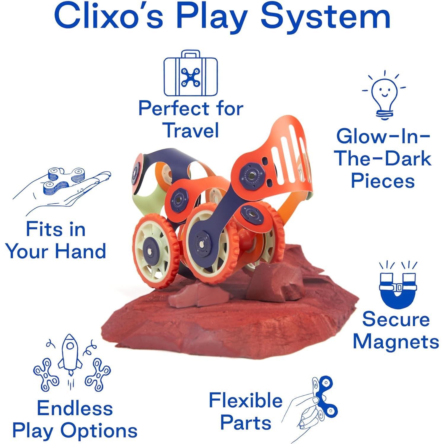 Juguete de Construcción Magnético Clixo Rovers de Marte 30 Piezas