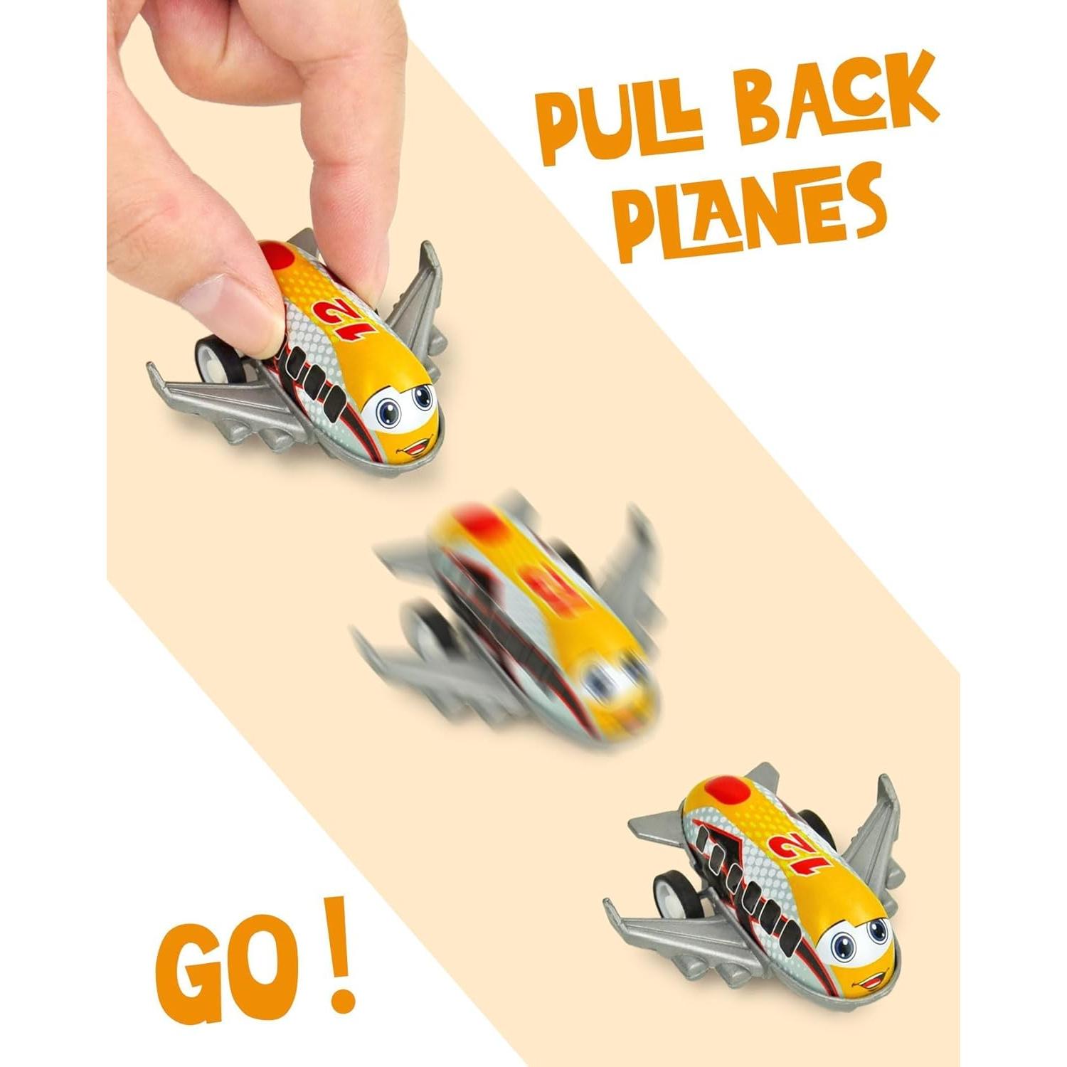 Juguetes de aviones de retroceso Vileafy - 27 piezas para niños