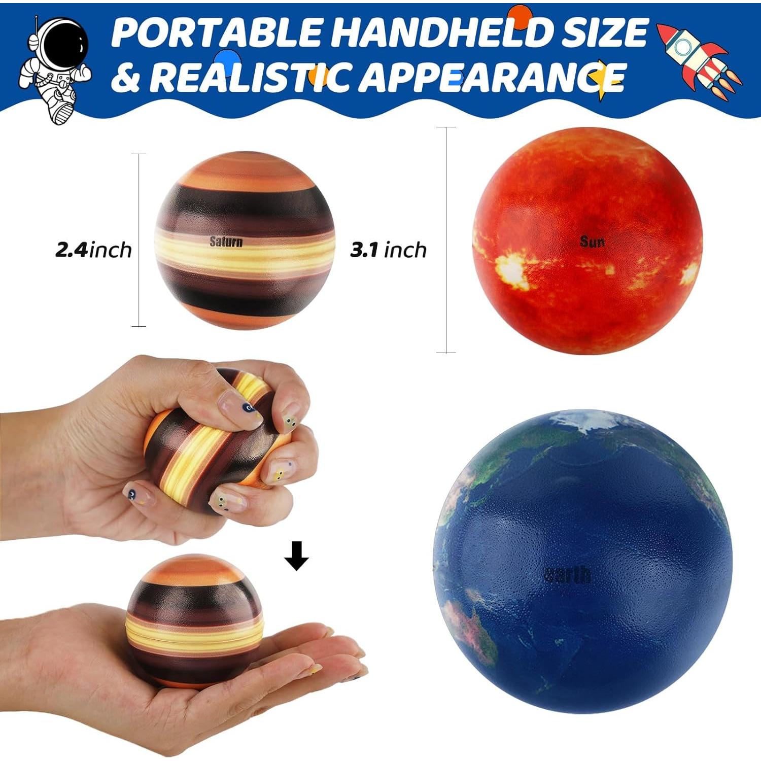 Mini Bolas de Estrés del Sistema Solar Mechaniker 10PCS